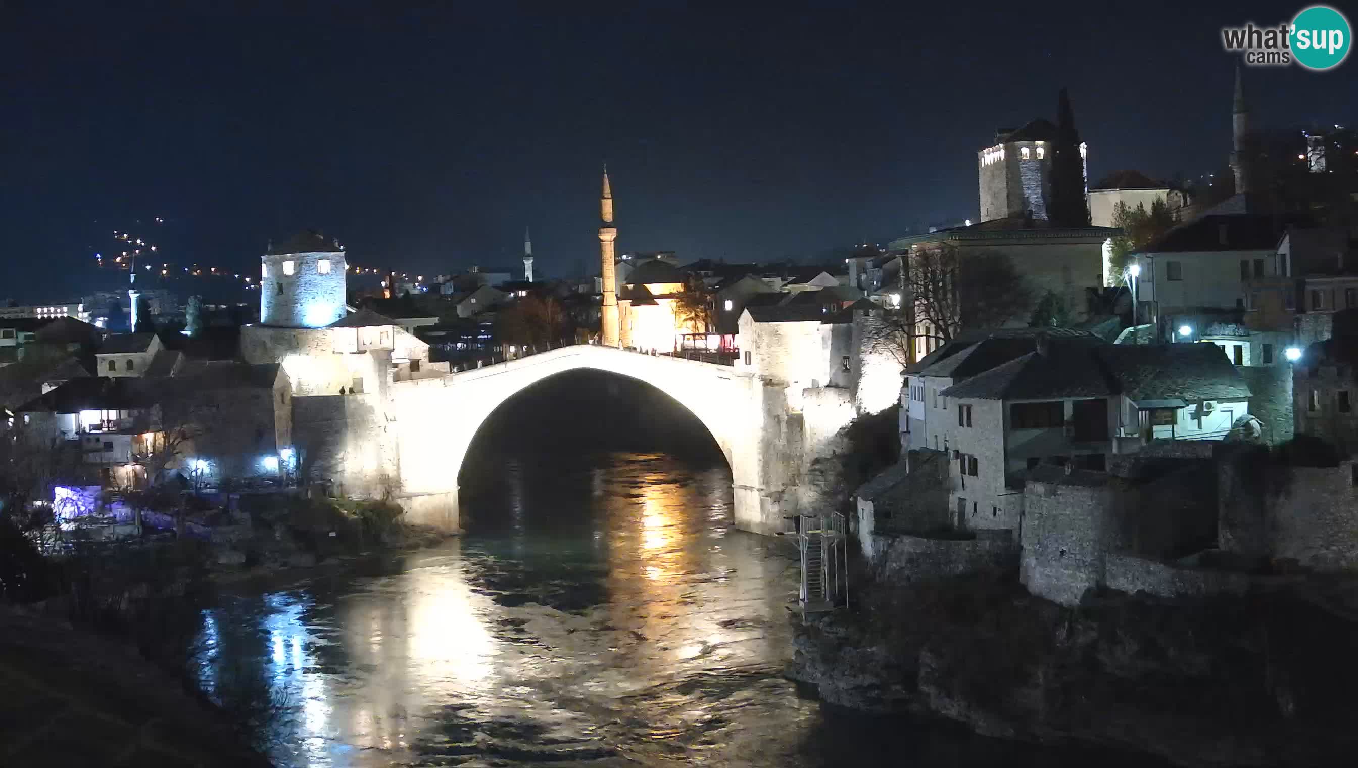 Mostar live – Webcam auf die Alte Brücke (Stari Most) und den Fluss Neretva