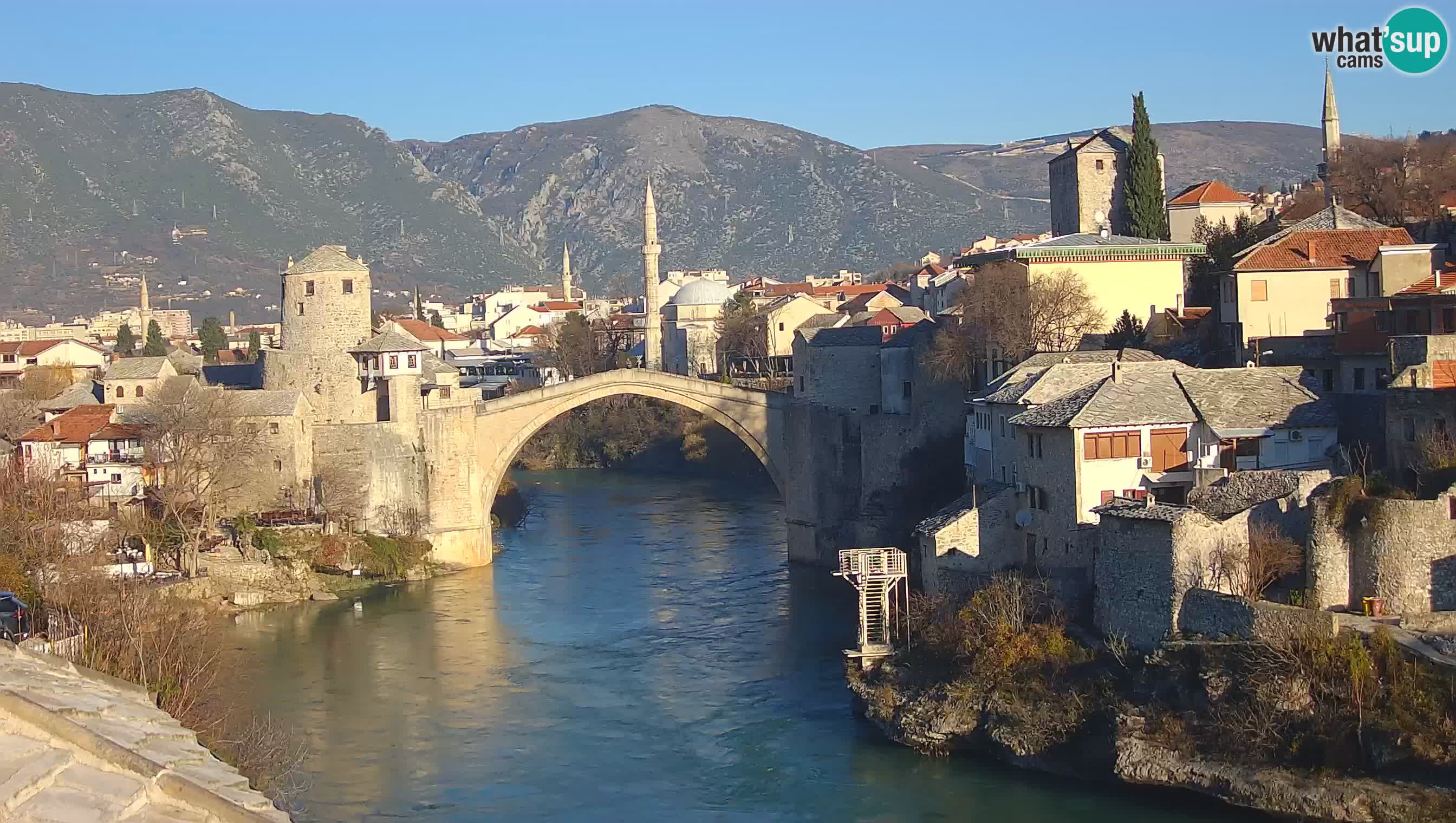 Webcam de Mostar – Le Vieux Pont sur la rivière Neretva