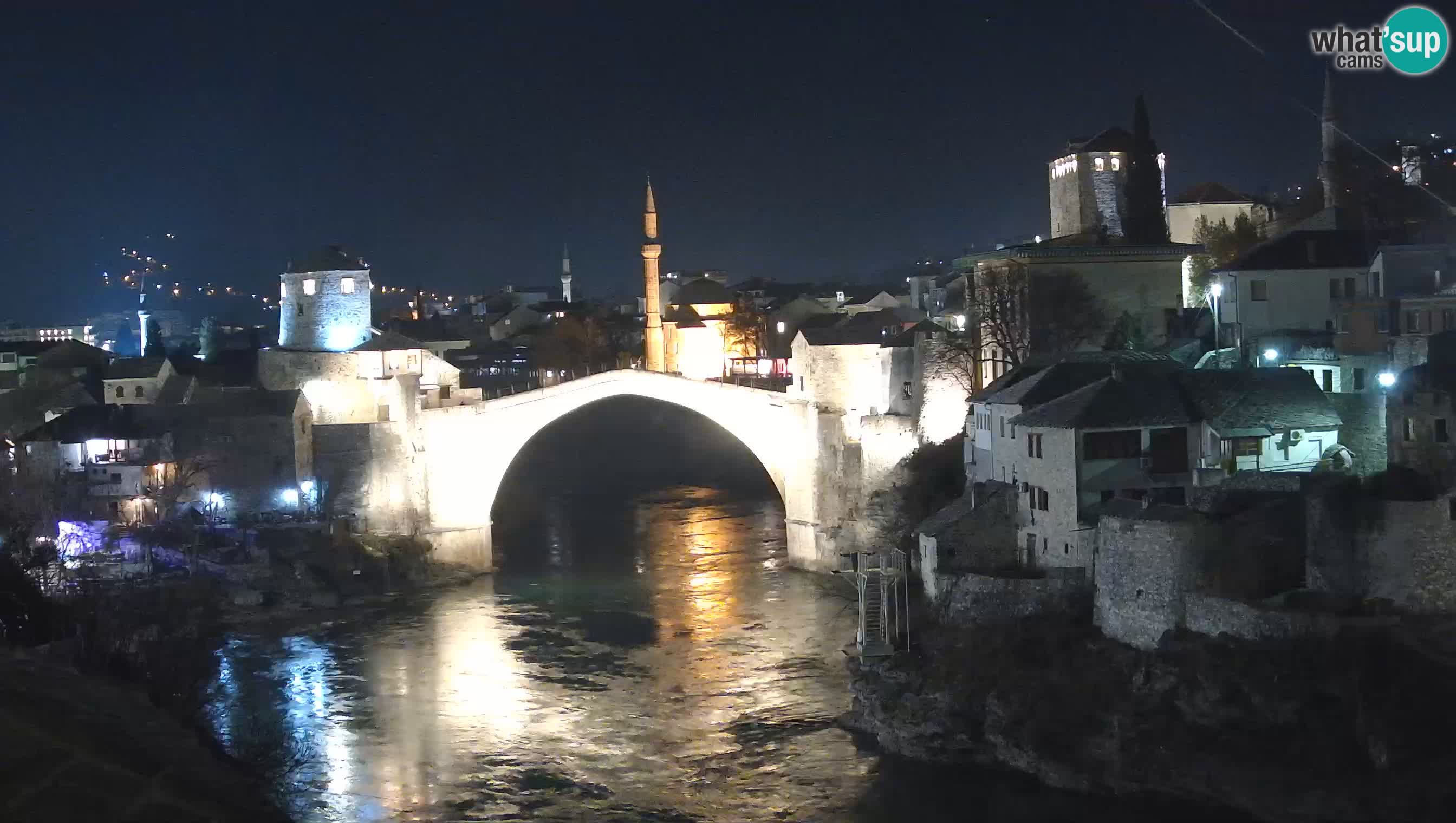 Mostar live – Webcam auf die Alte Brücke (Stari Most) und den Fluss Neretva