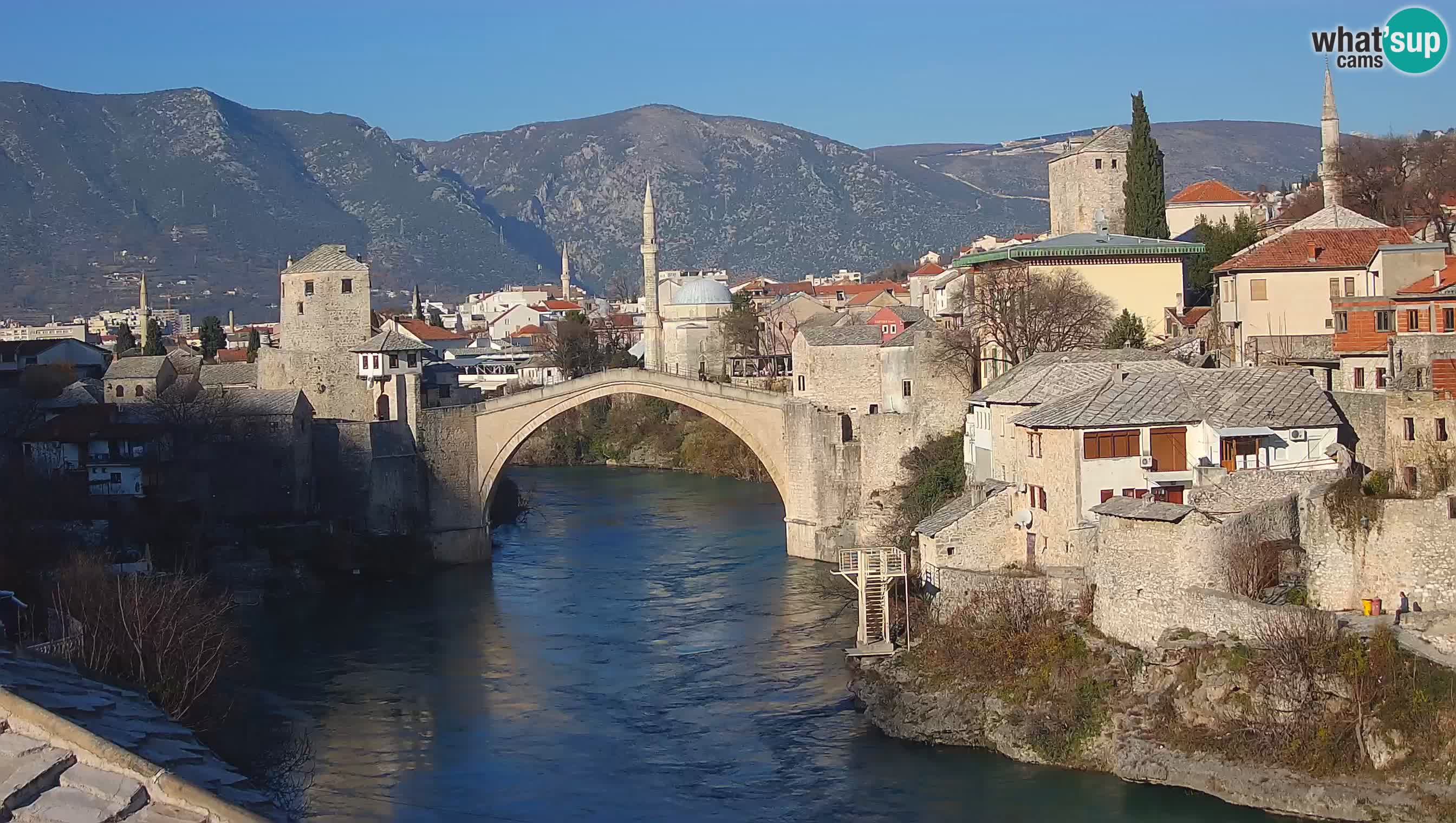 Mostar web kamera – Stari Most i rijeka Neretva – Goa Mostar