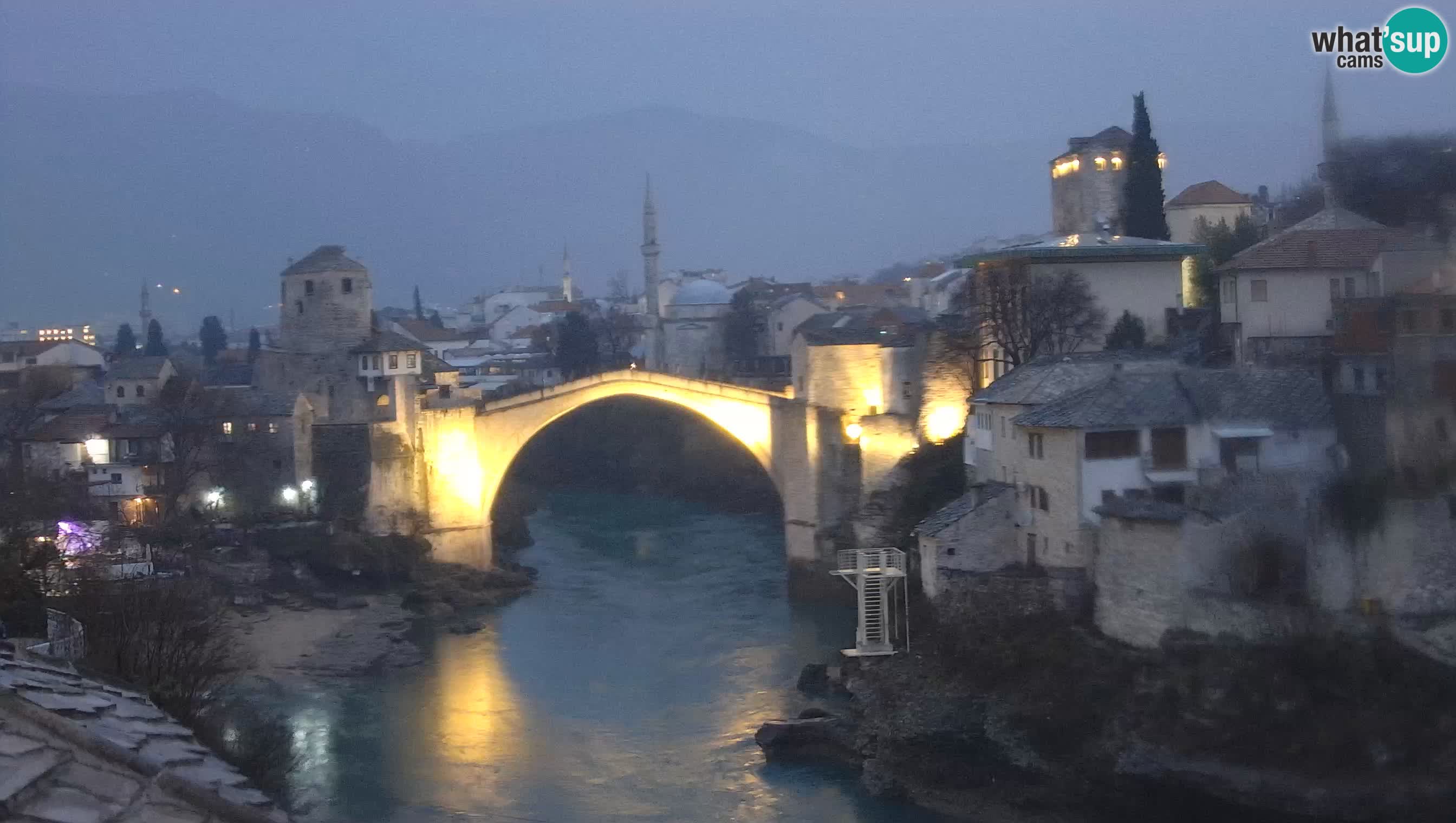 Webcam de Mostar – Le Vieux Pont sur la rivière Neretva