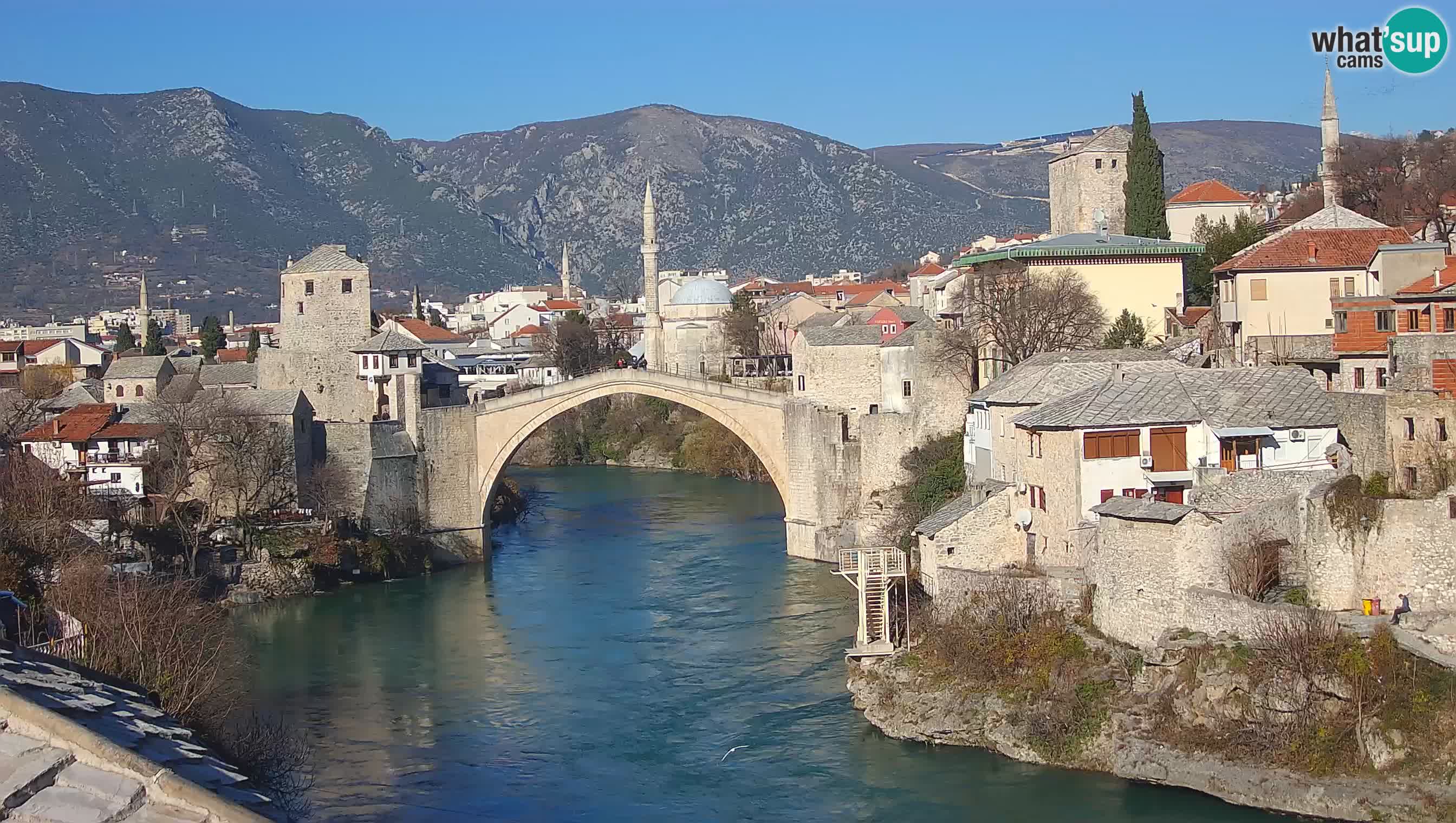 Webcam de Mostar – Le Vieux Pont sur la rivière Neretva