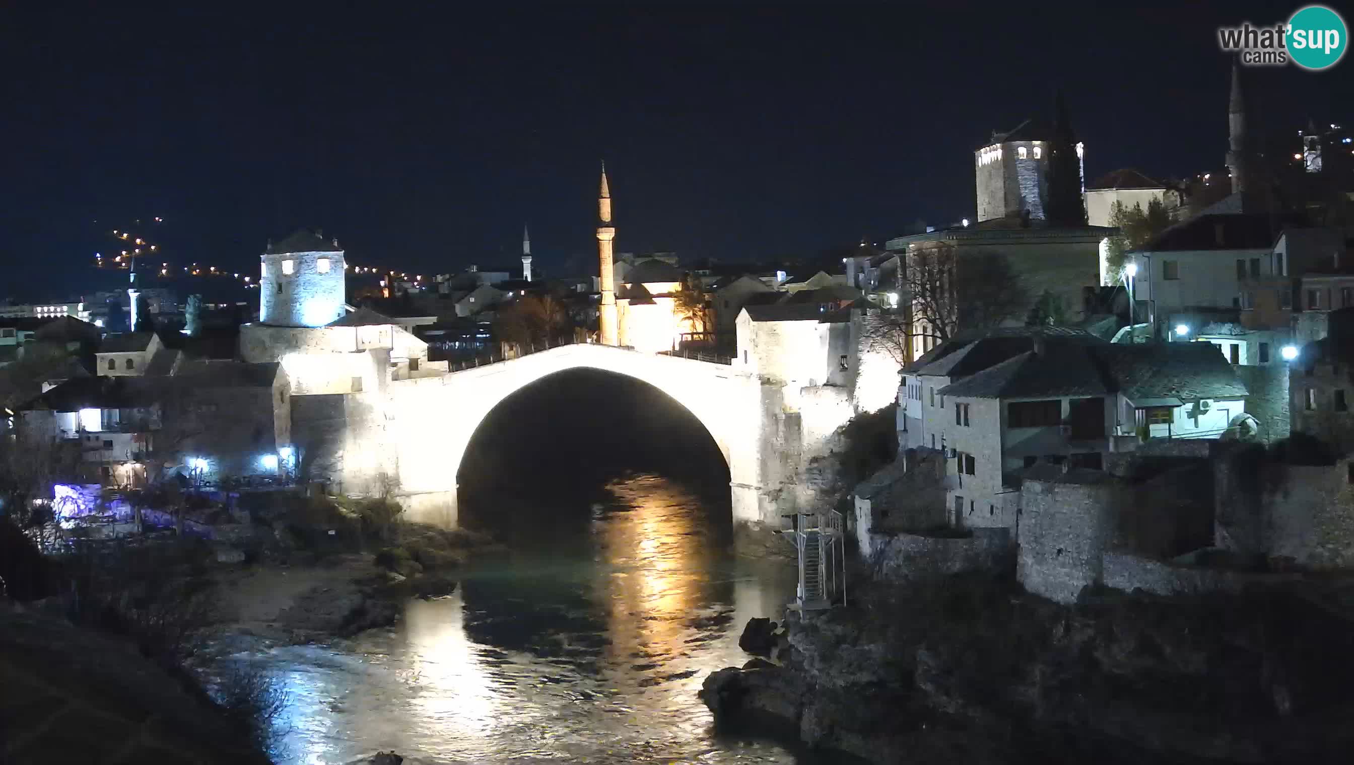 Webcam de Mostar – Le Vieux Pont sur la rivière Neretva