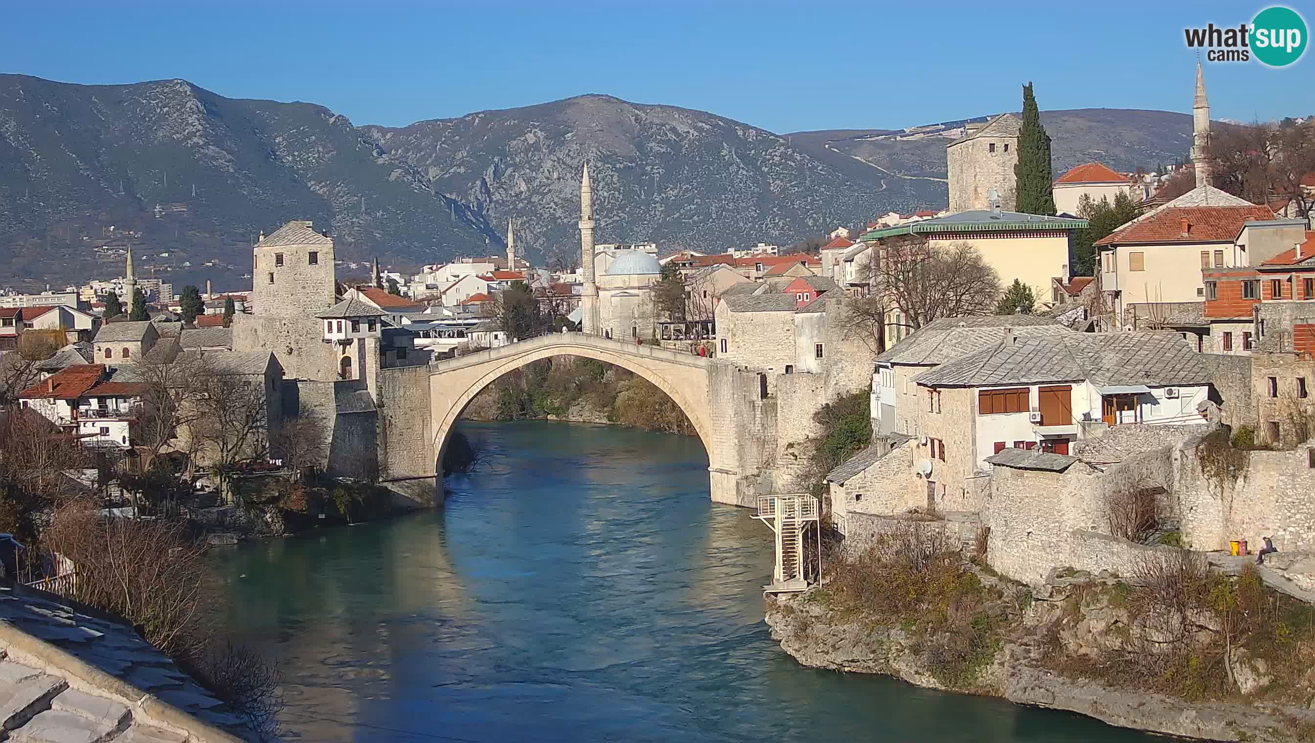 Webcam de Mostar – Le Vieux Pont sur la rivière Neretva