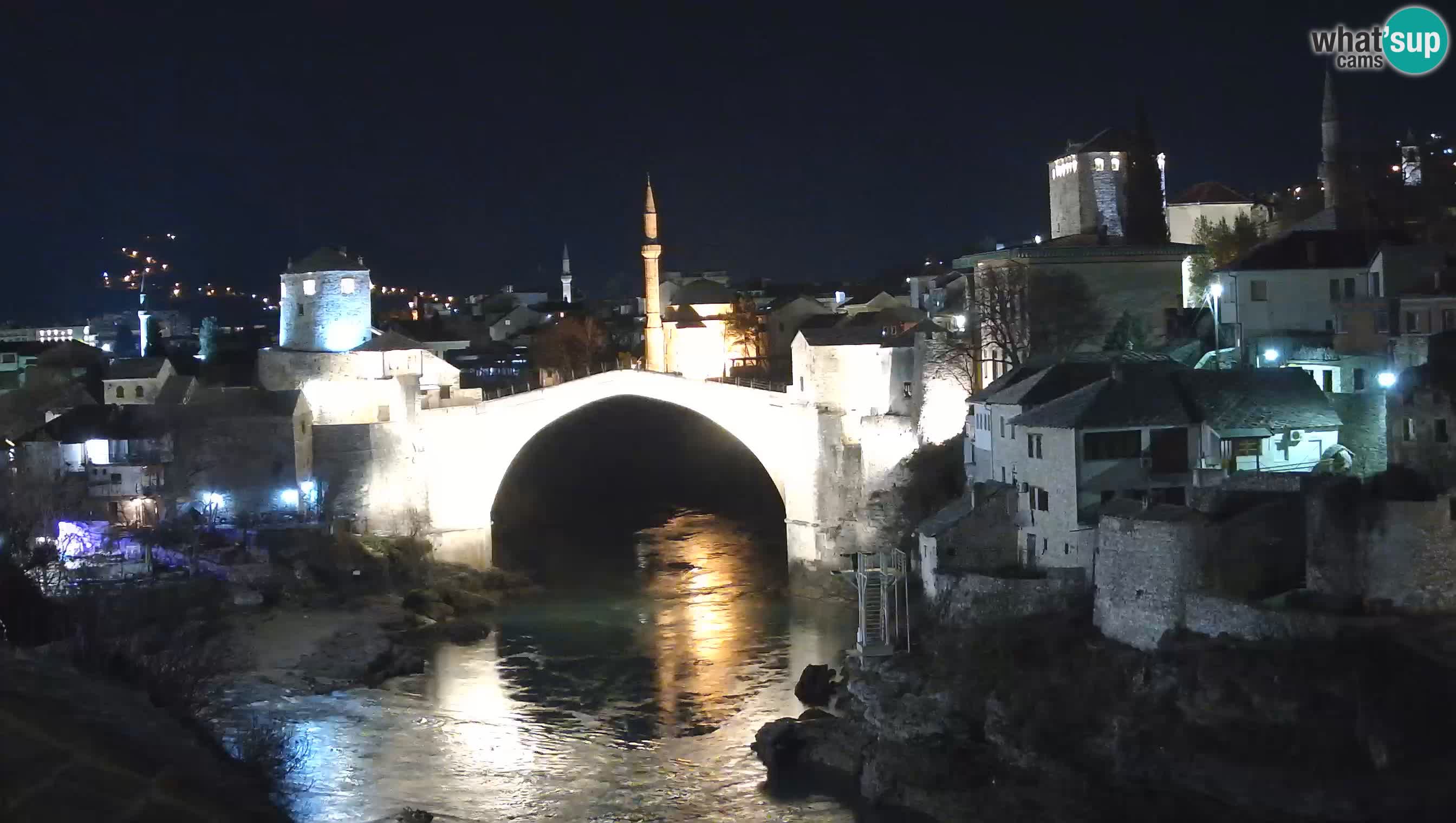 Webcam de Mostar – Le Vieux Pont sur la rivière Neretva