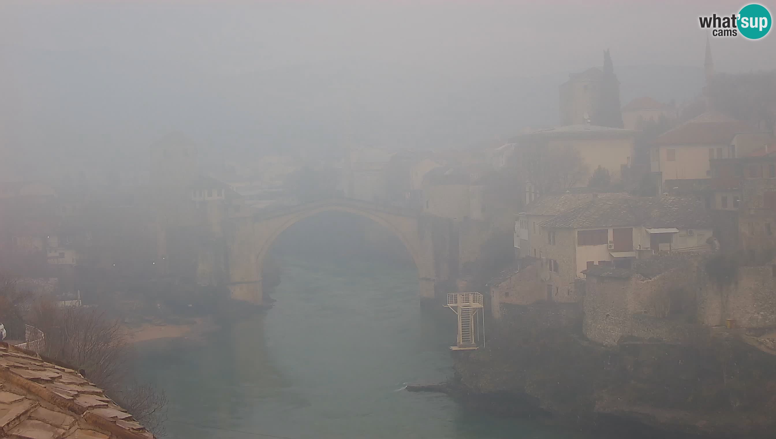 Mostar live – Webcam auf die Alte Brücke (Stari Most) und den Fluss Neretva