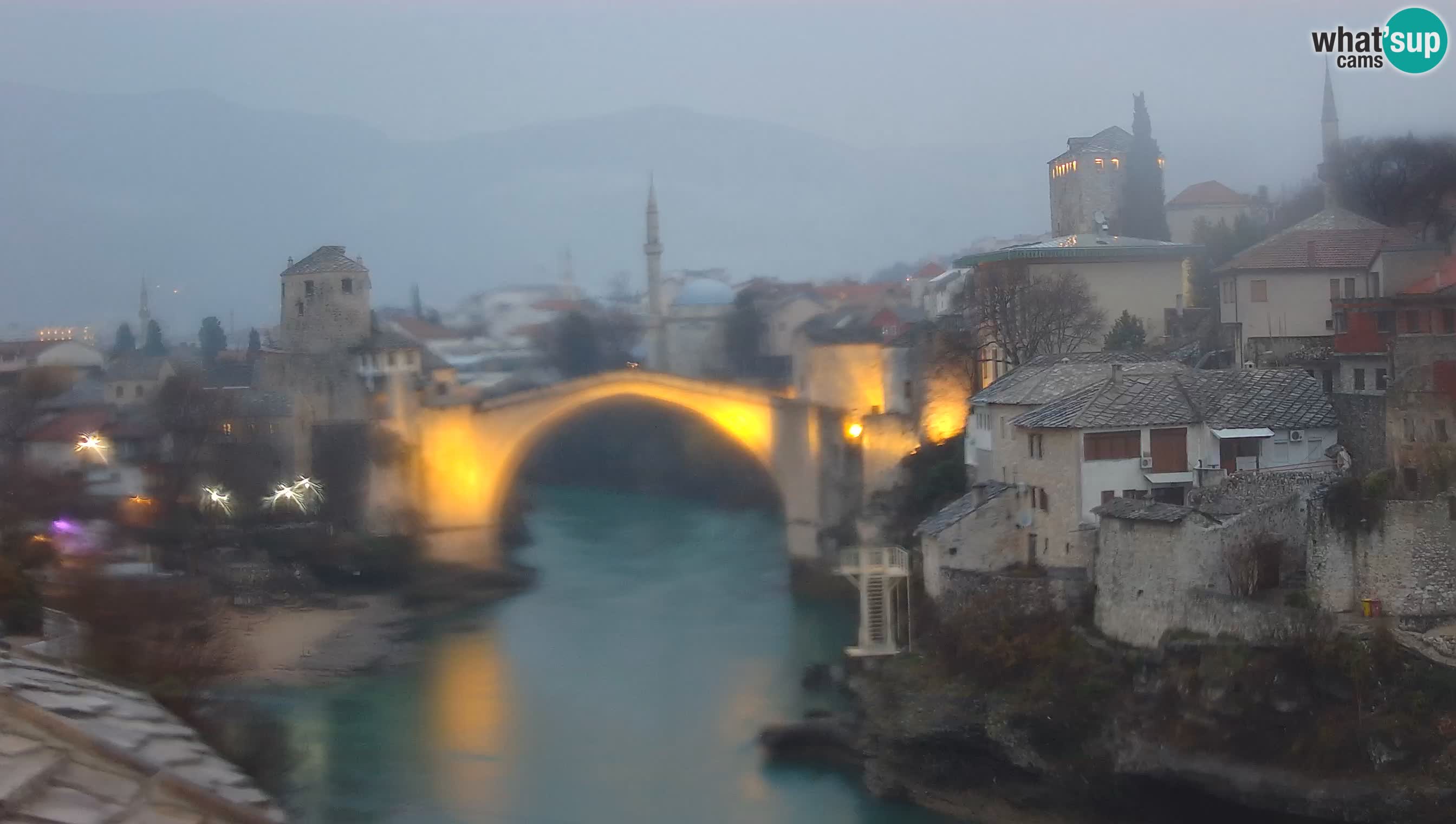 Cámara web de Mostar – El Viejo Puente sobre el río Neretva
