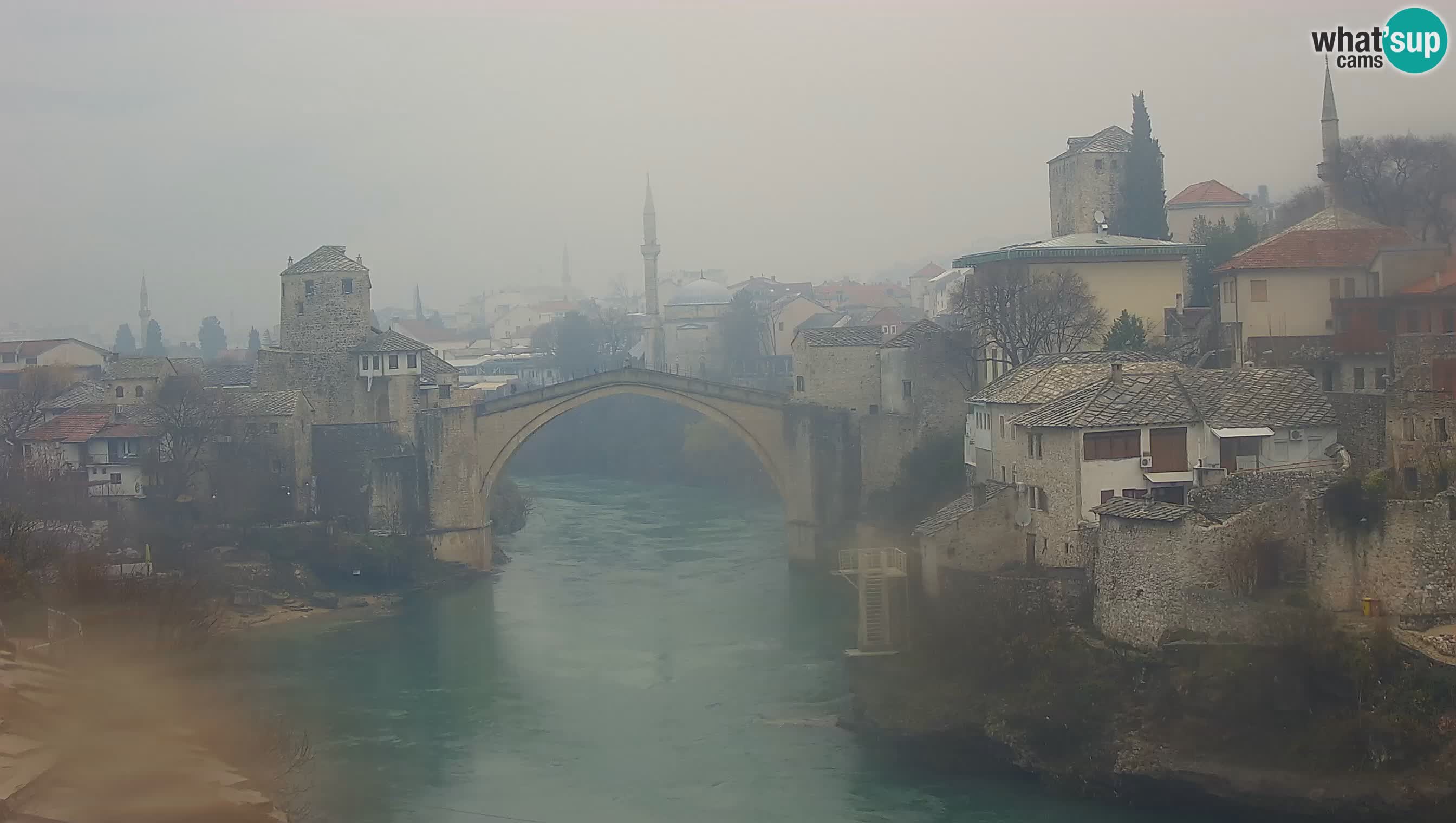 Mostar live – Webcam auf die Alte Brücke (Stari Most) und den Fluss Neretva