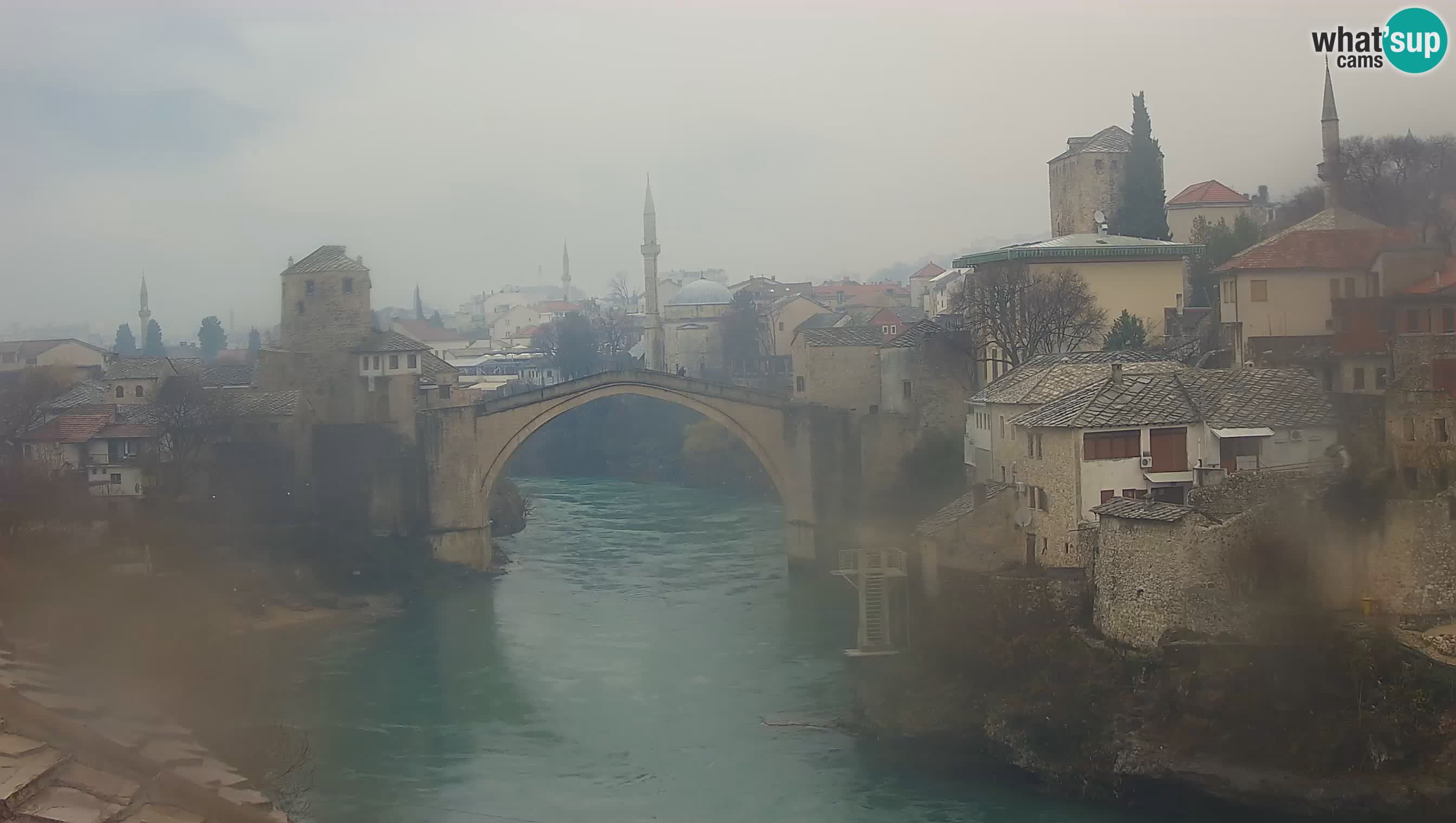 Mostar live – Webcam auf die Alte Brücke (Stari Most) und den Fluss Neretva