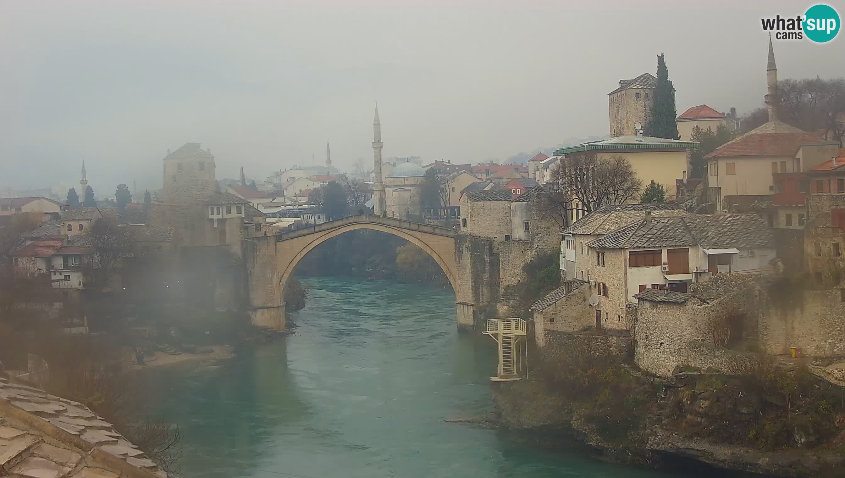 Webcam de Mostar – Le Vieux Pont sur la rivière Neretva