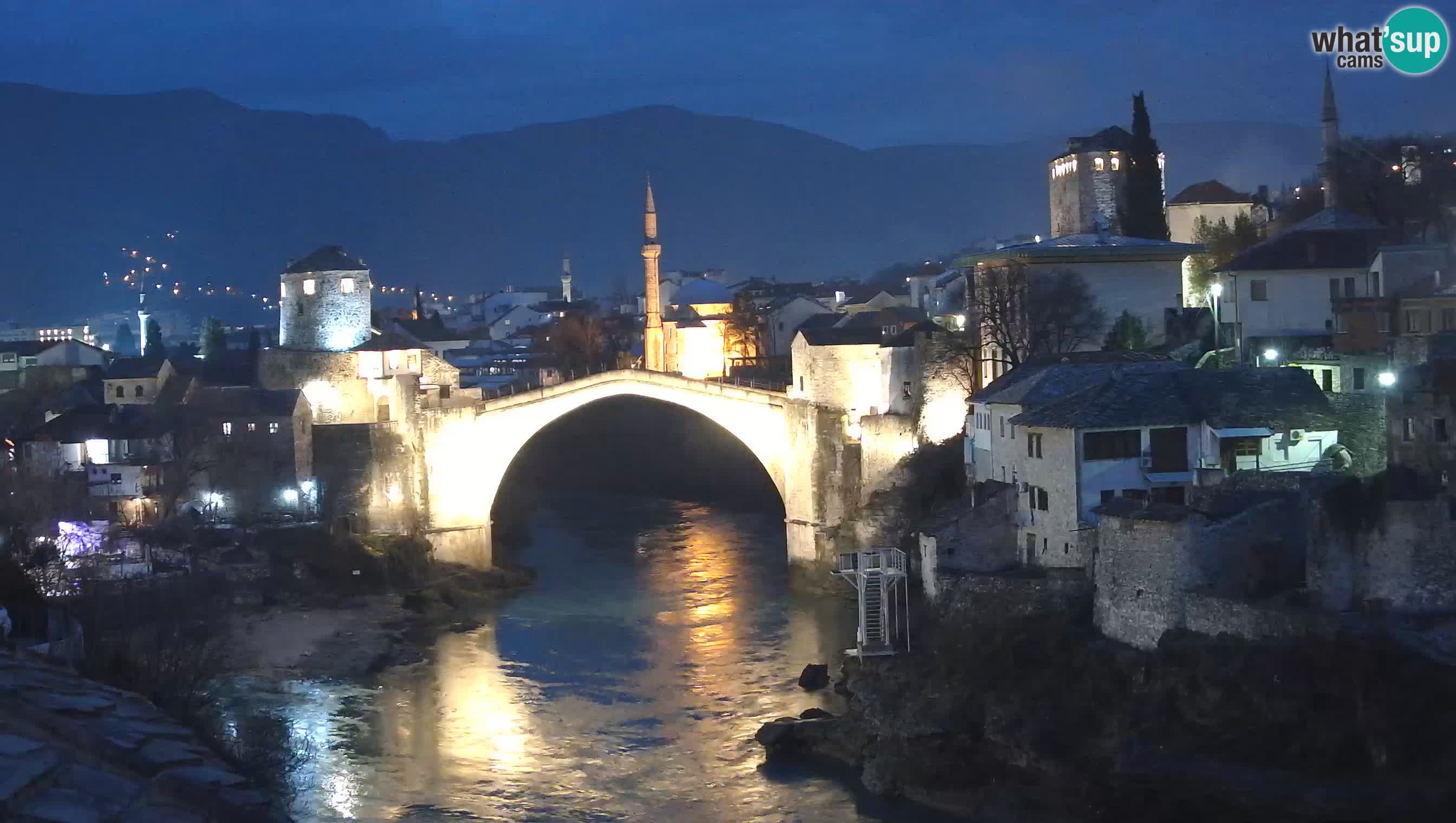 Webcam de Mostar – Le Vieux Pont sur la rivière Neretva