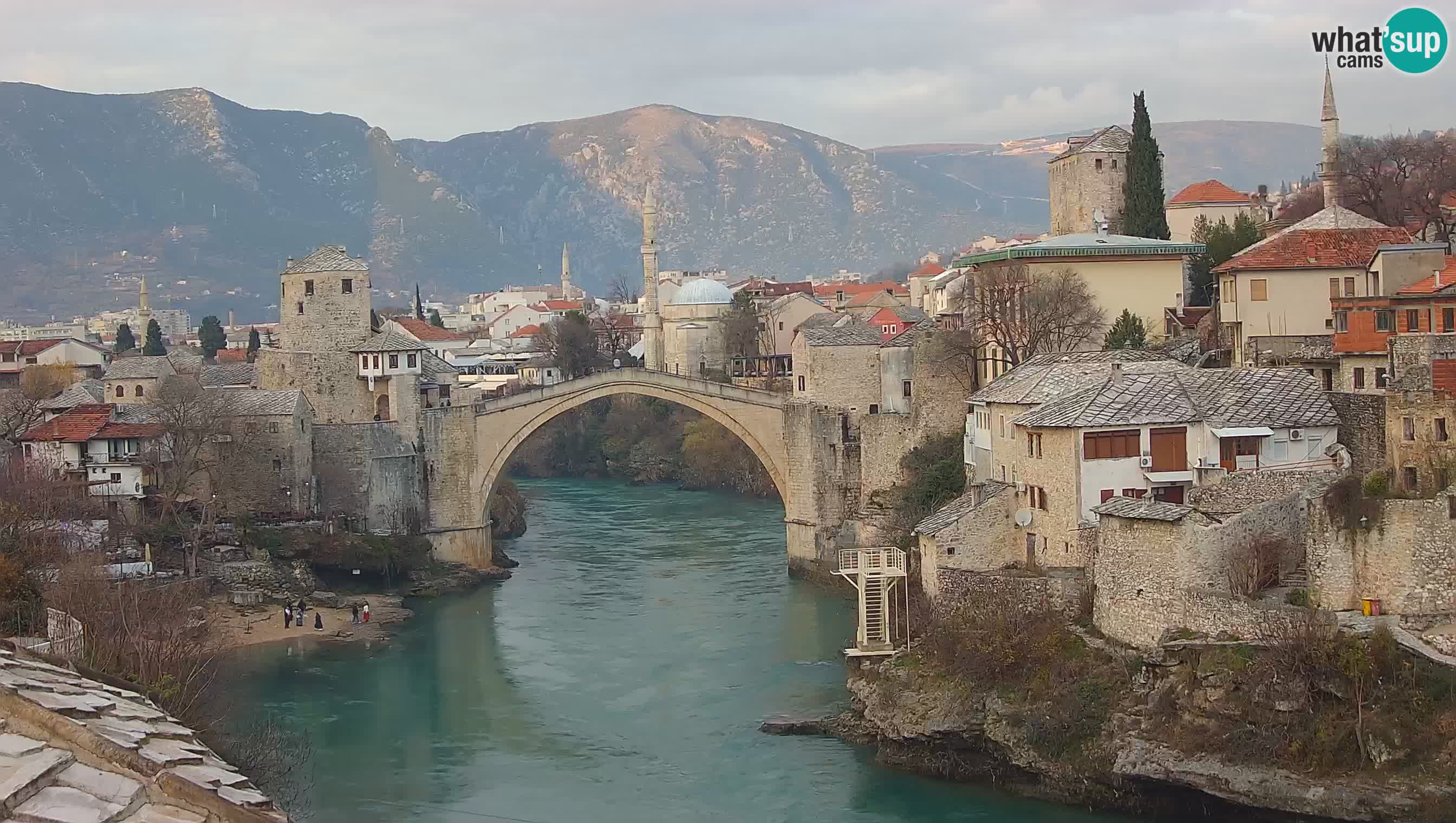 Webcam de Mostar – Le Vieux Pont sur la rivière Neretva