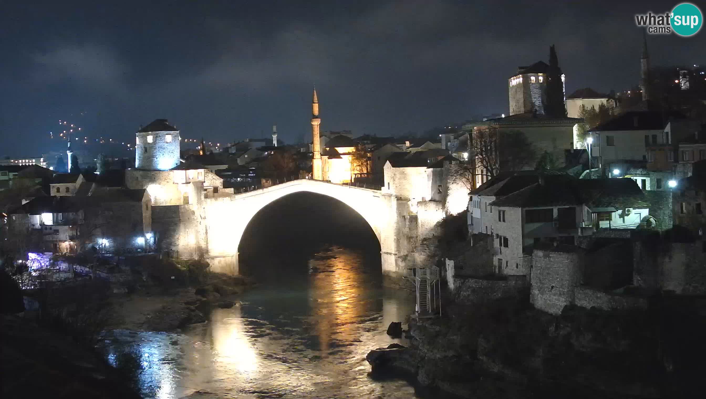 Mostar live – Webcam auf die Alte Brücke (Stari Most) und den Fluss Neretva