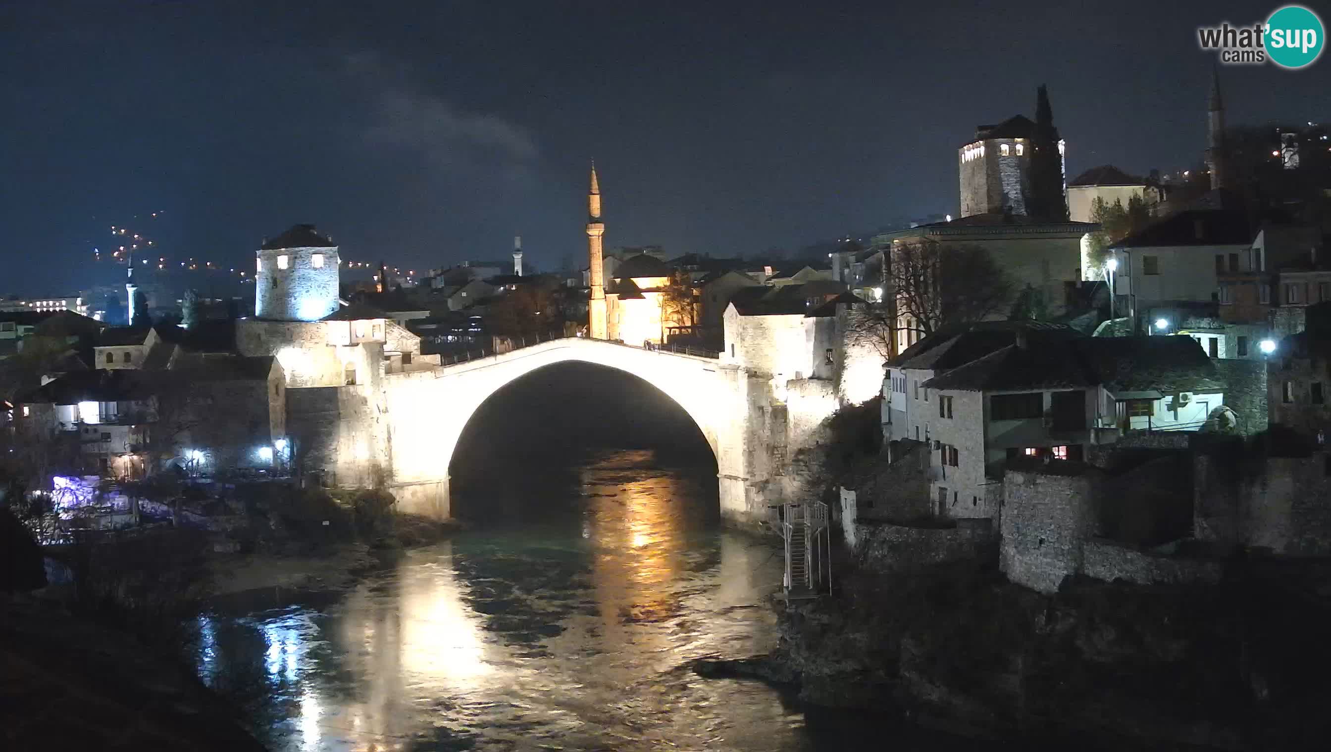 Mostar live – Webcam auf die Alte Brücke (Stari Most) und den Fluss Neretva