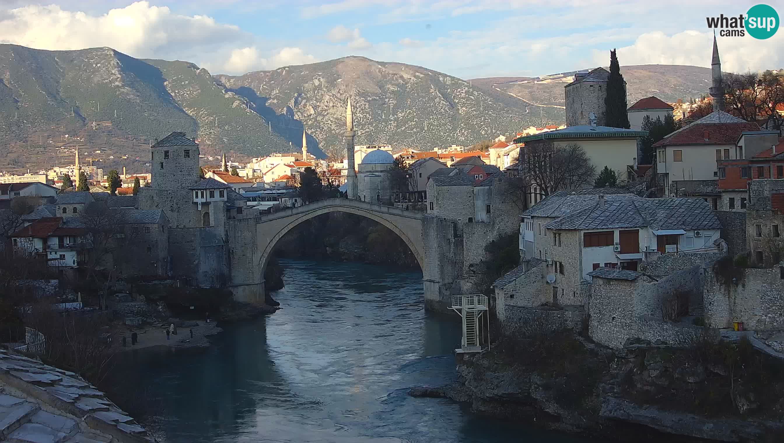 Mostar live – Webcam auf die Alte Brücke (Stari Most) und den Fluss Neretva