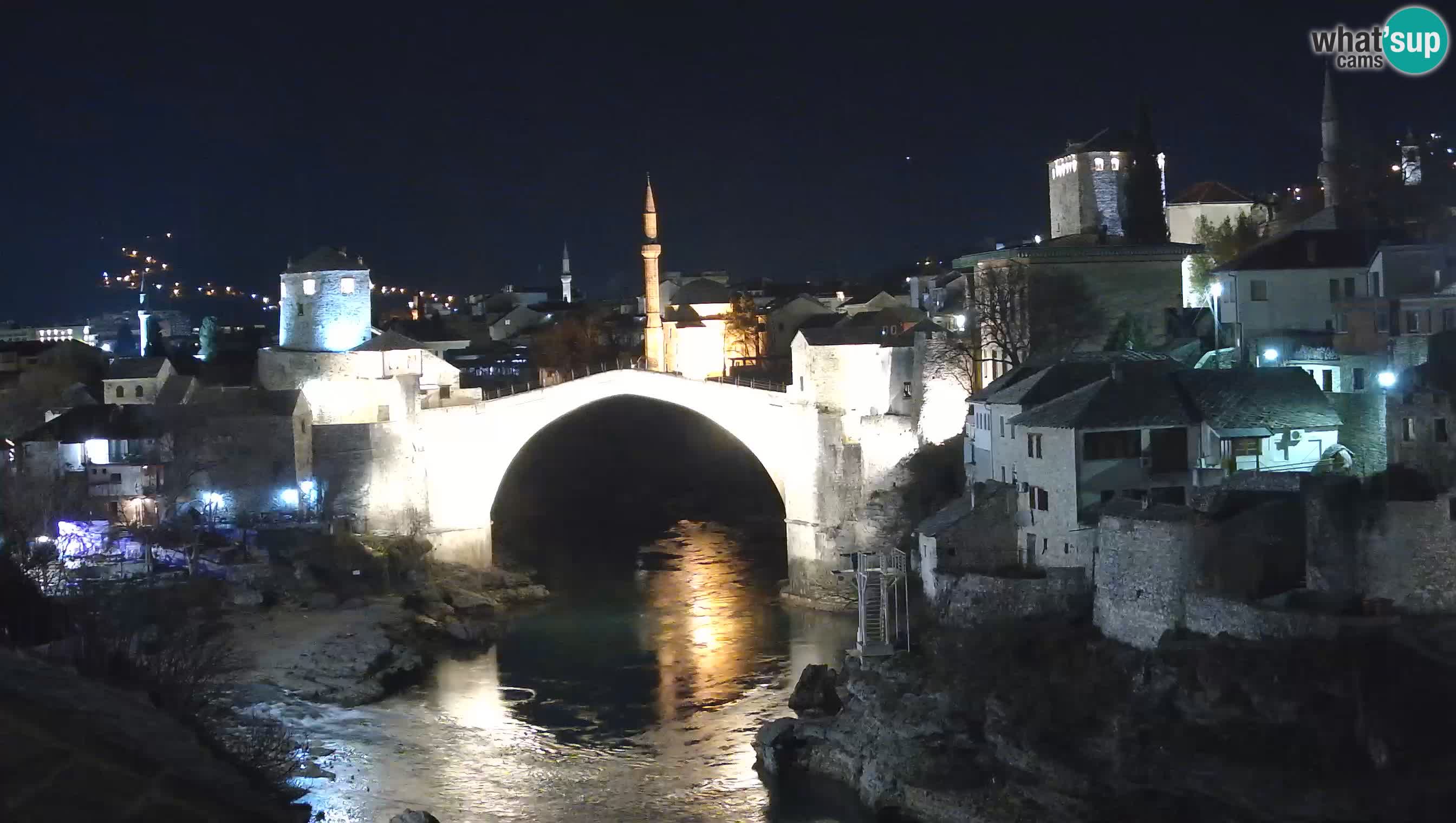 Mostar live – Webcam auf die Alte Brücke (Stari Most) und den Fluss Neretva