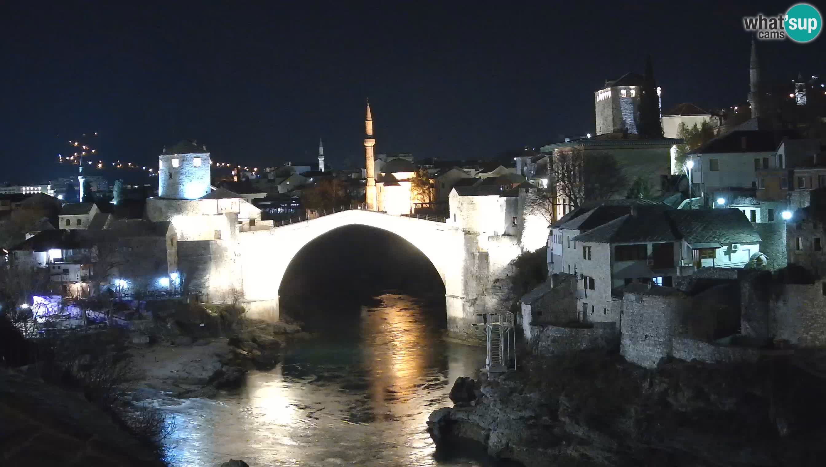 Webcam de Mostar – Le Vieux Pont sur la rivière Neretva