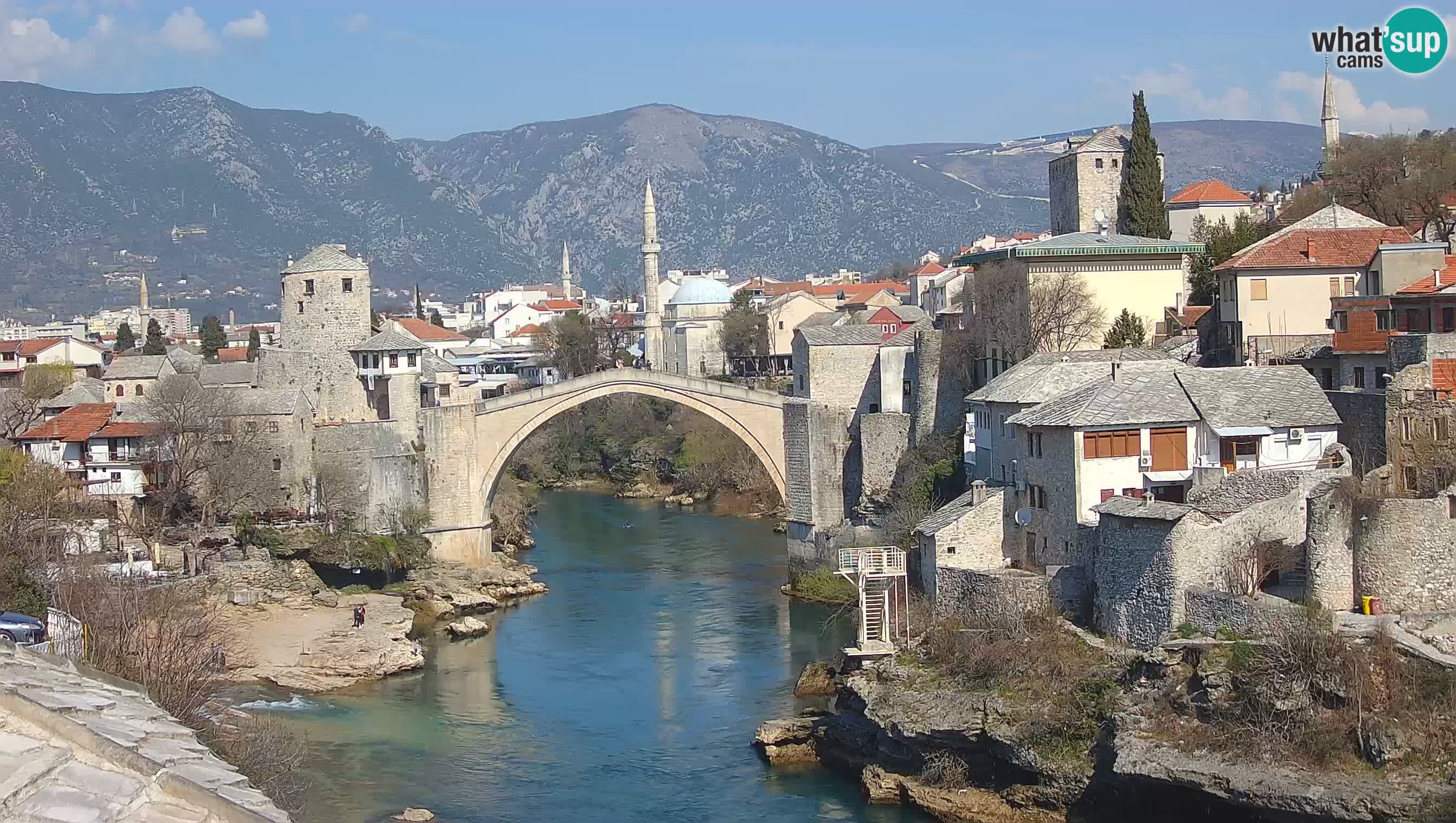 Webcam de Mostar – Le Vieux Pont sur la rivière Neretva
