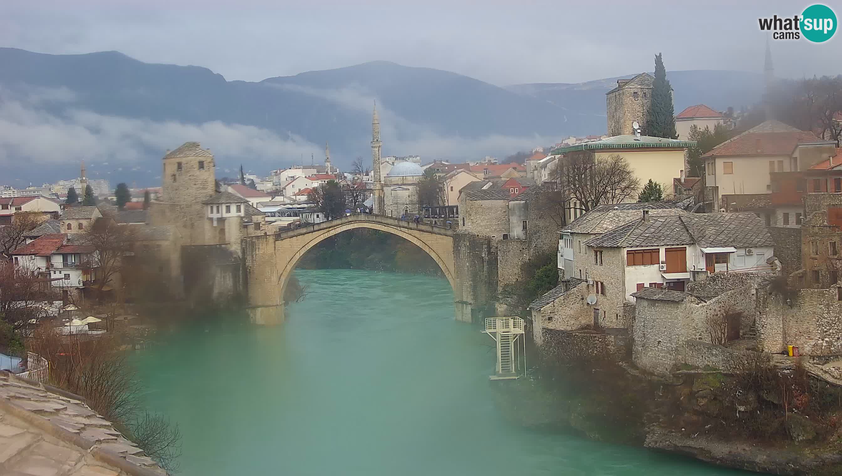 Webcam de Mostar – Le Vieux Pont sur la rivière Neretva