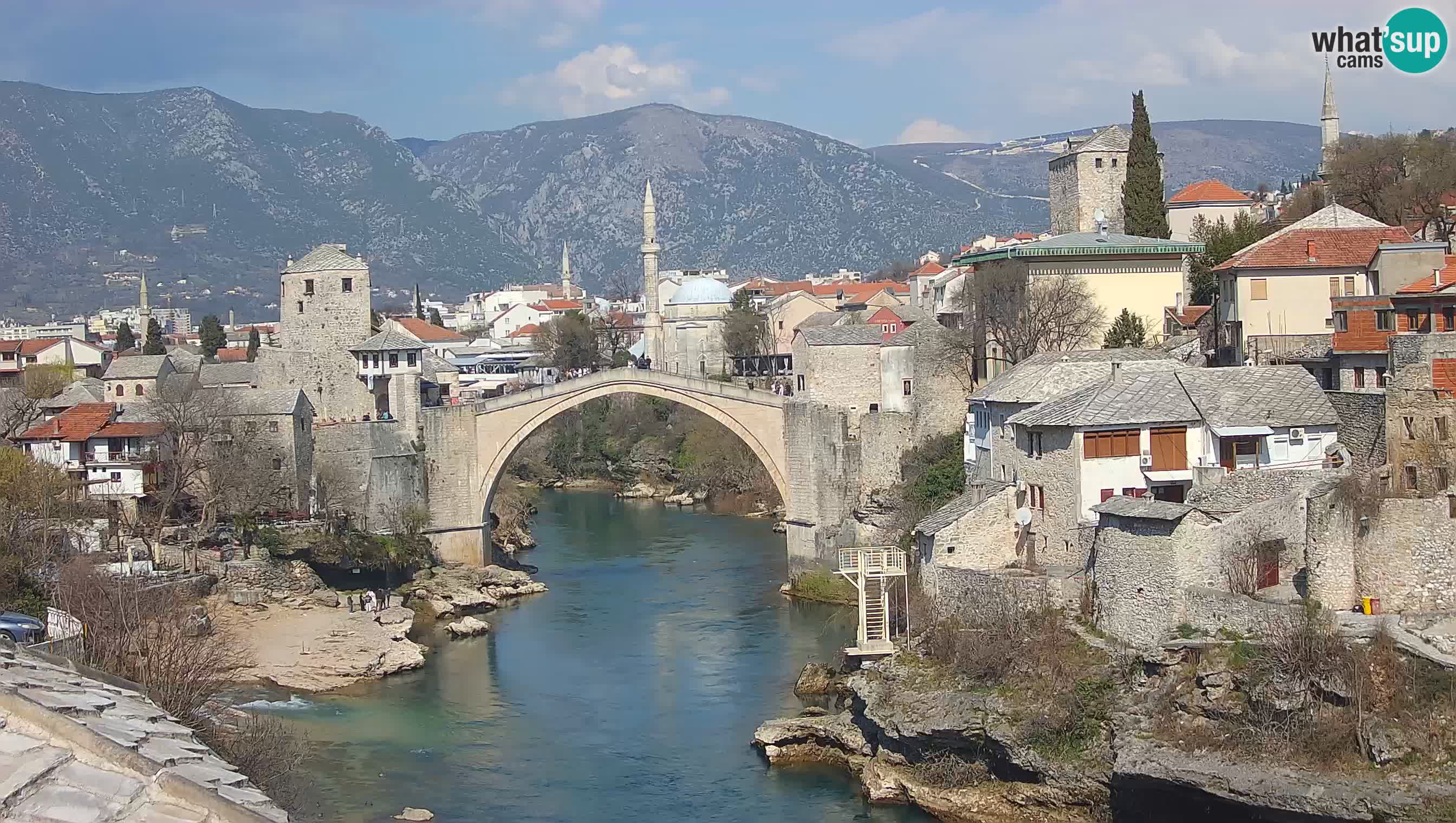 Mostar live – Webcam auf die Alte Brücke (Stari Most) und den Fluss Neretva