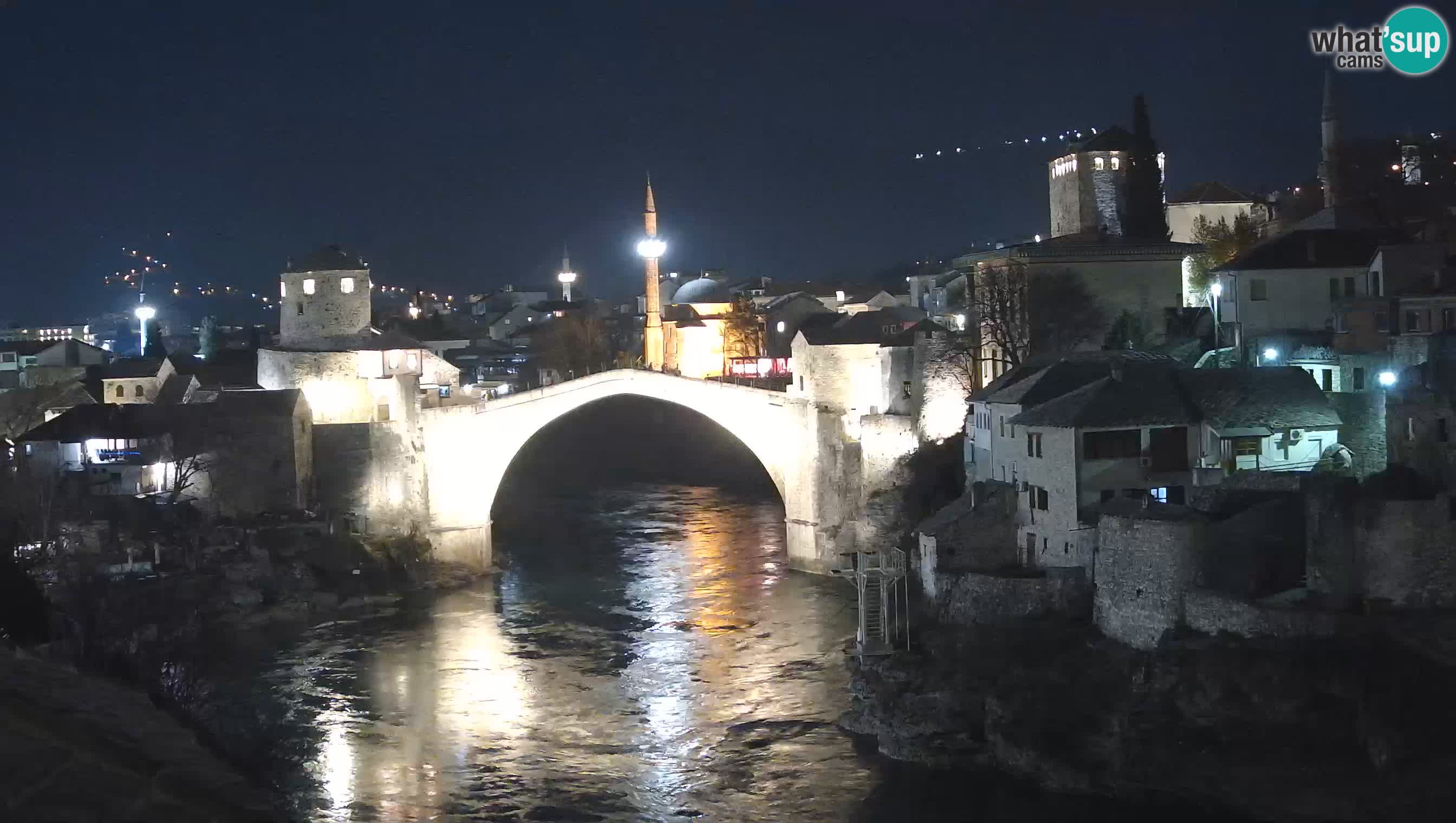 Webcam de Mostar – Le Vieux Pont sur la rivière Neretva