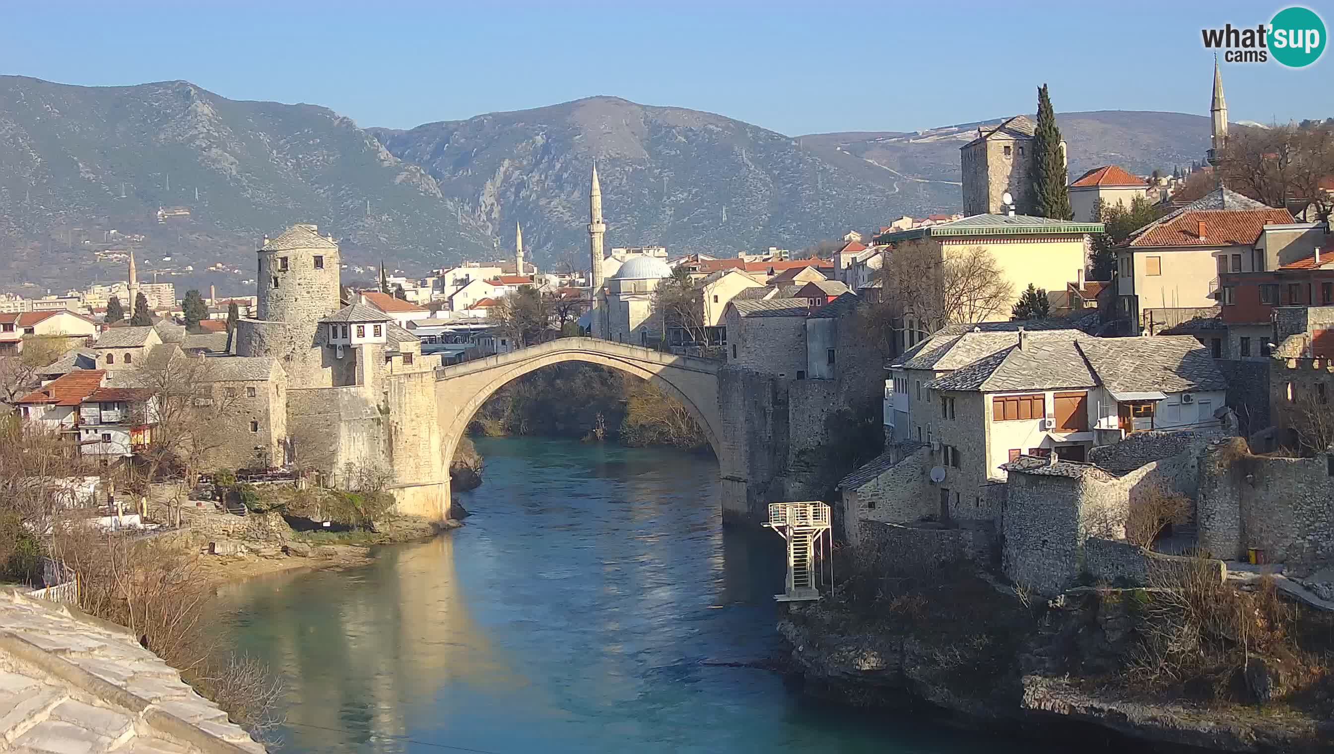 Mostar v živo – Spletna kamera na Starem mostu in reki Neretvi