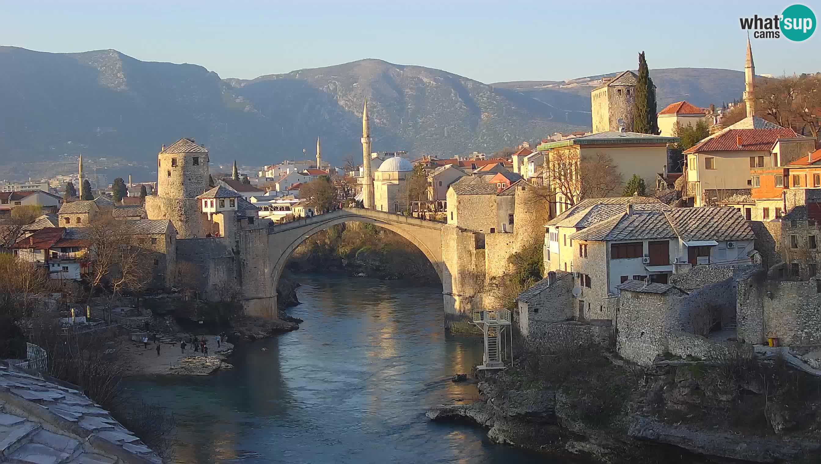 Mostar live – Webcam auf die Alte Brücke (Stari Most) und den Fluss Neretva