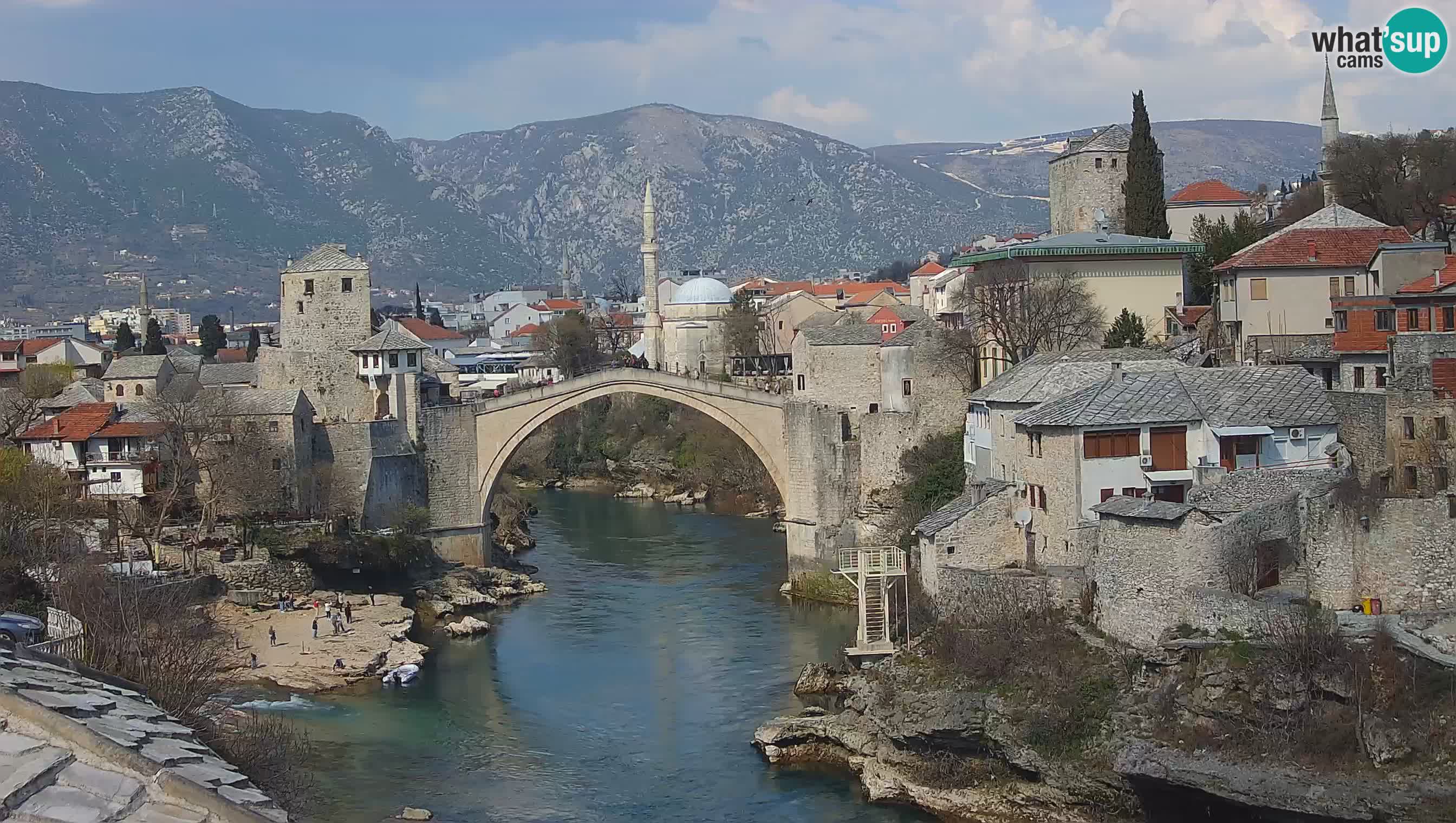 Mostar live – Webcam auf die Alte Brücke (Stari Most) und den Fluss Neretva