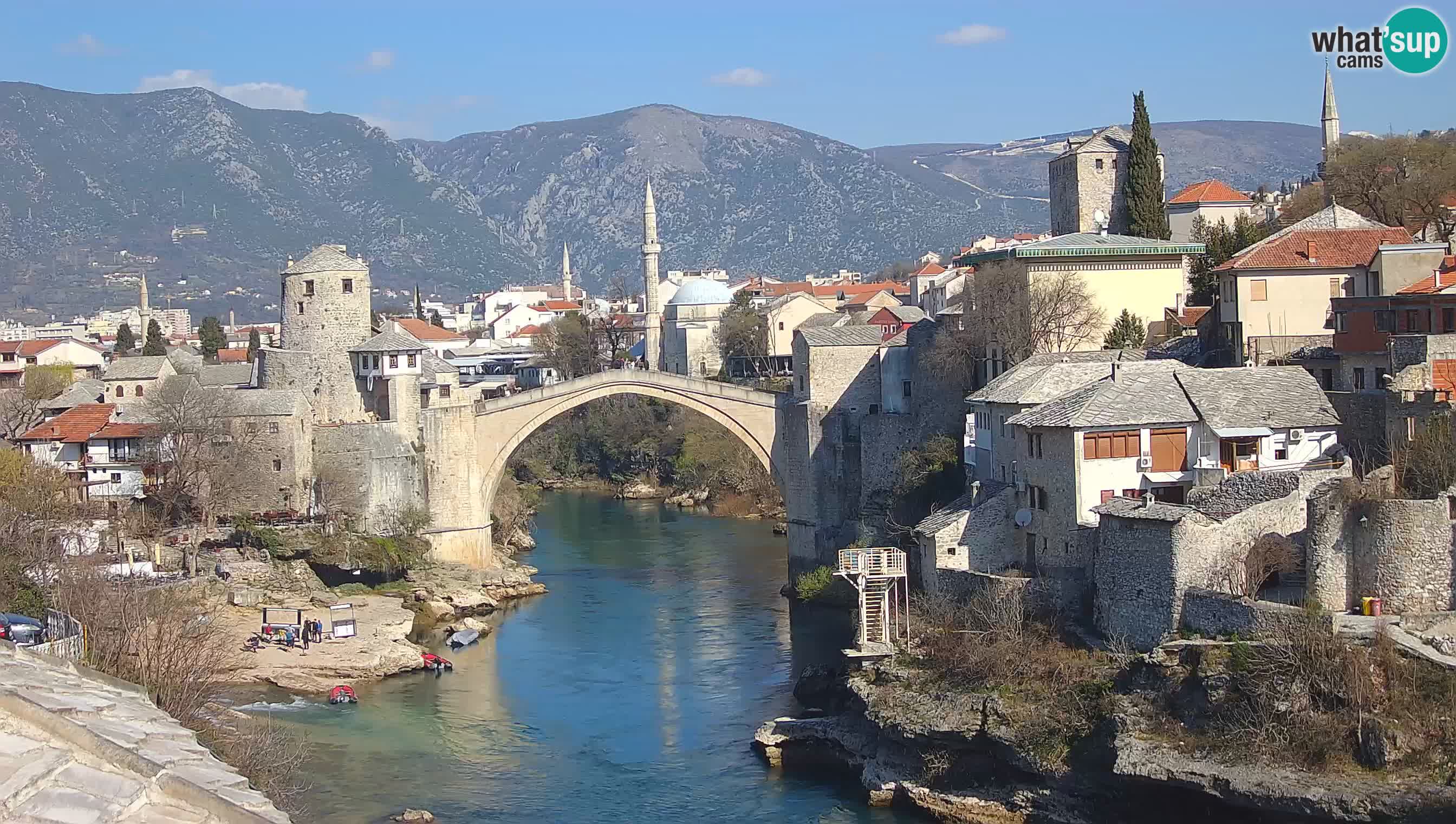 Webcam de Mostar – Le Vieux Pont sur la rivière Neretva
