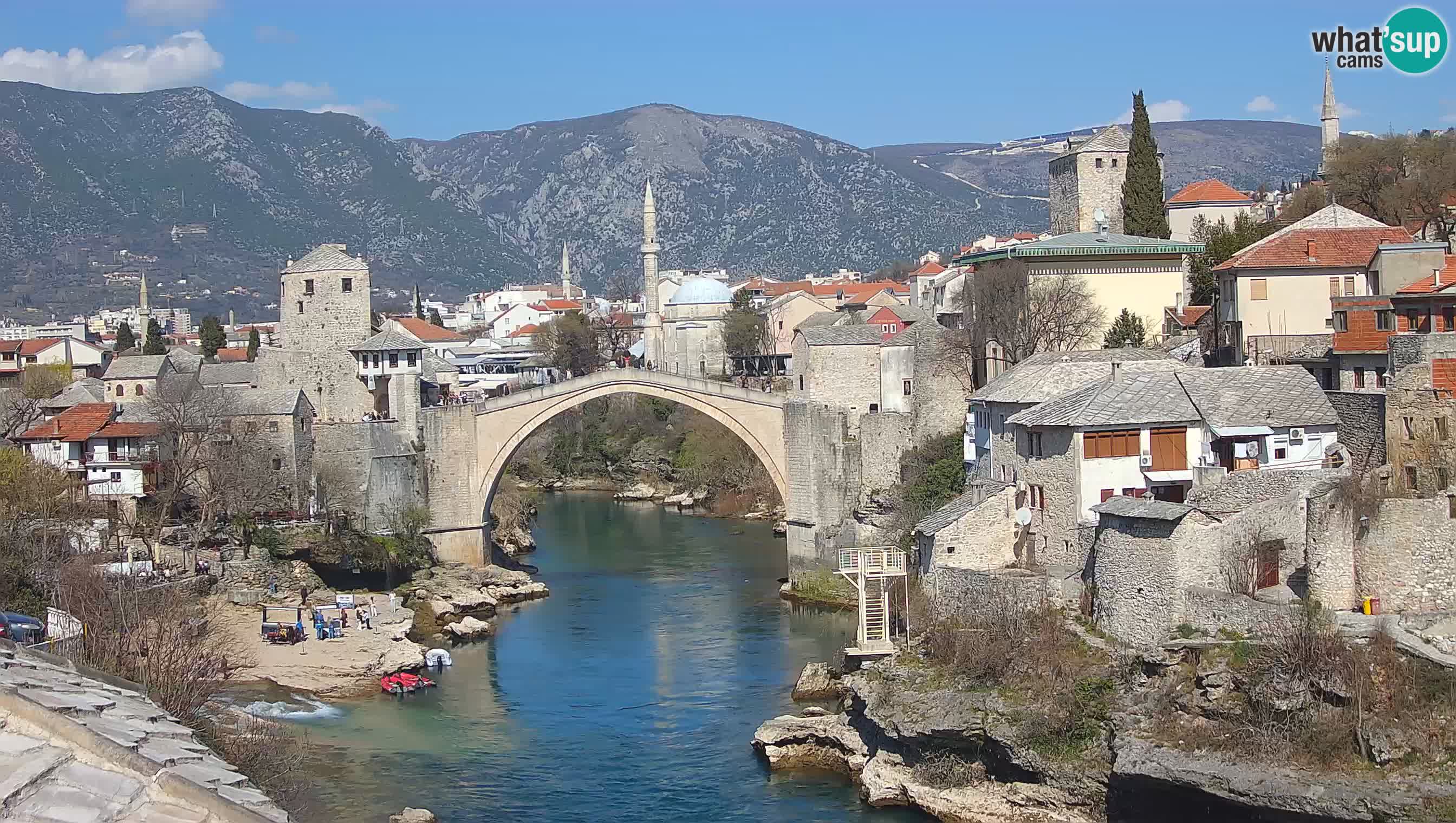 Webcam de Mostar – Le Vieux Pont sur la rivière Neretva