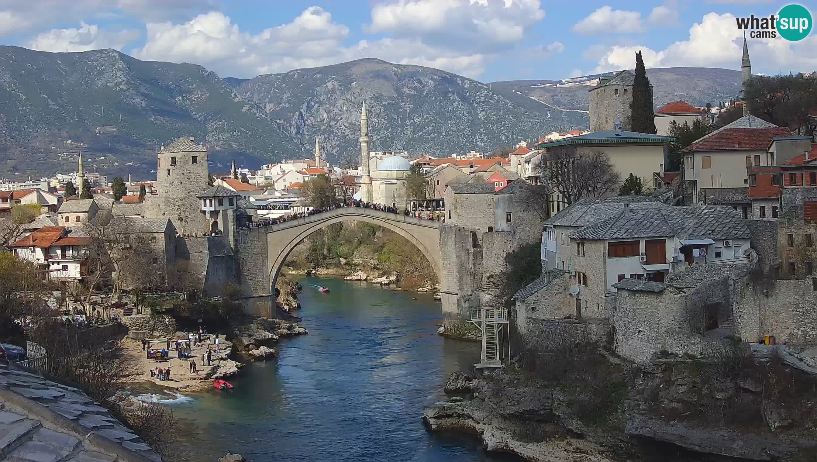 Mostar live – Webcam auf die Alte Brücke (Stari Most) und den Fluss Neretva