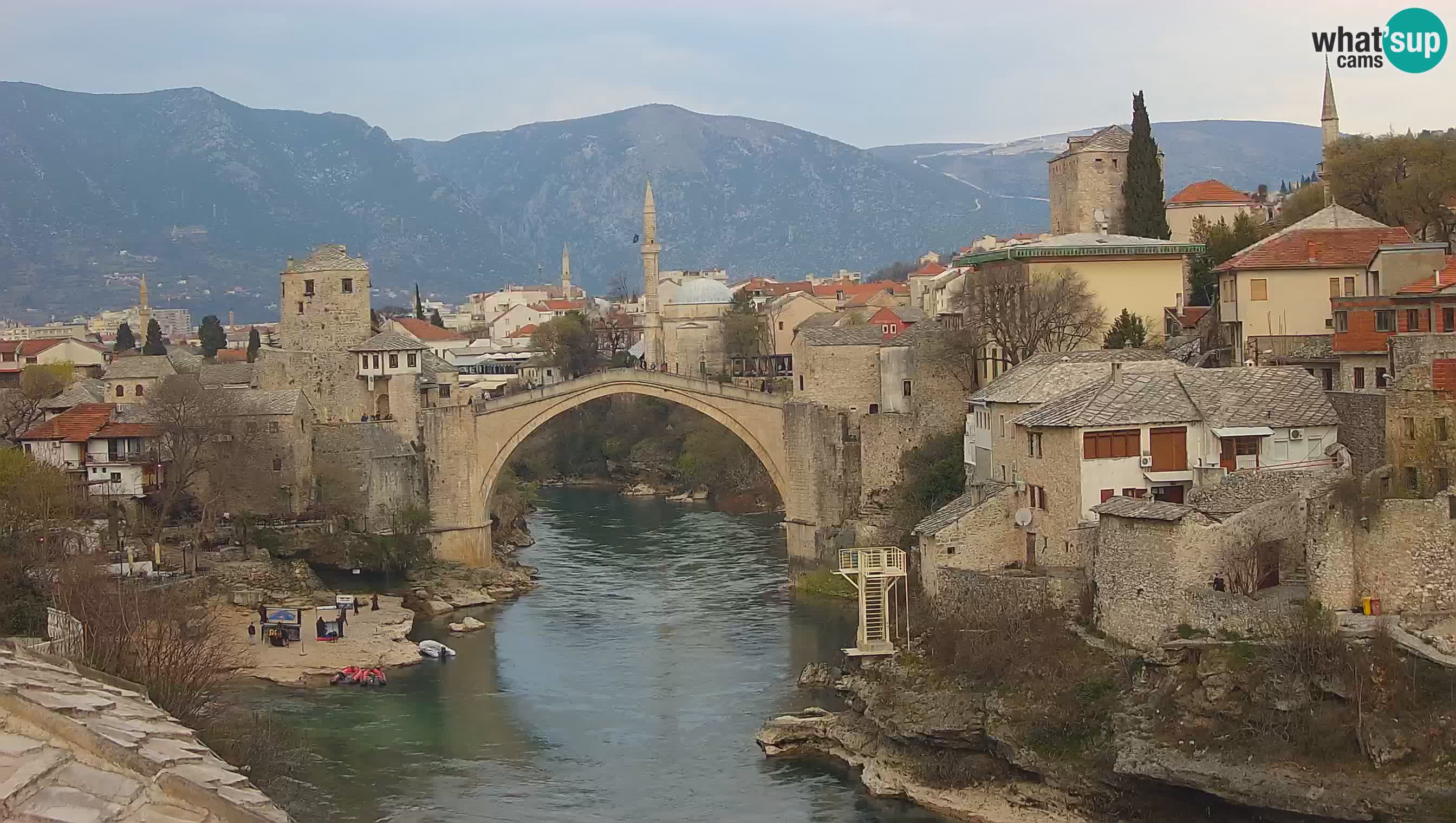 Mostar live – Webcam auf die Alte Brücke (Stari Most) und den Fluss Neretva