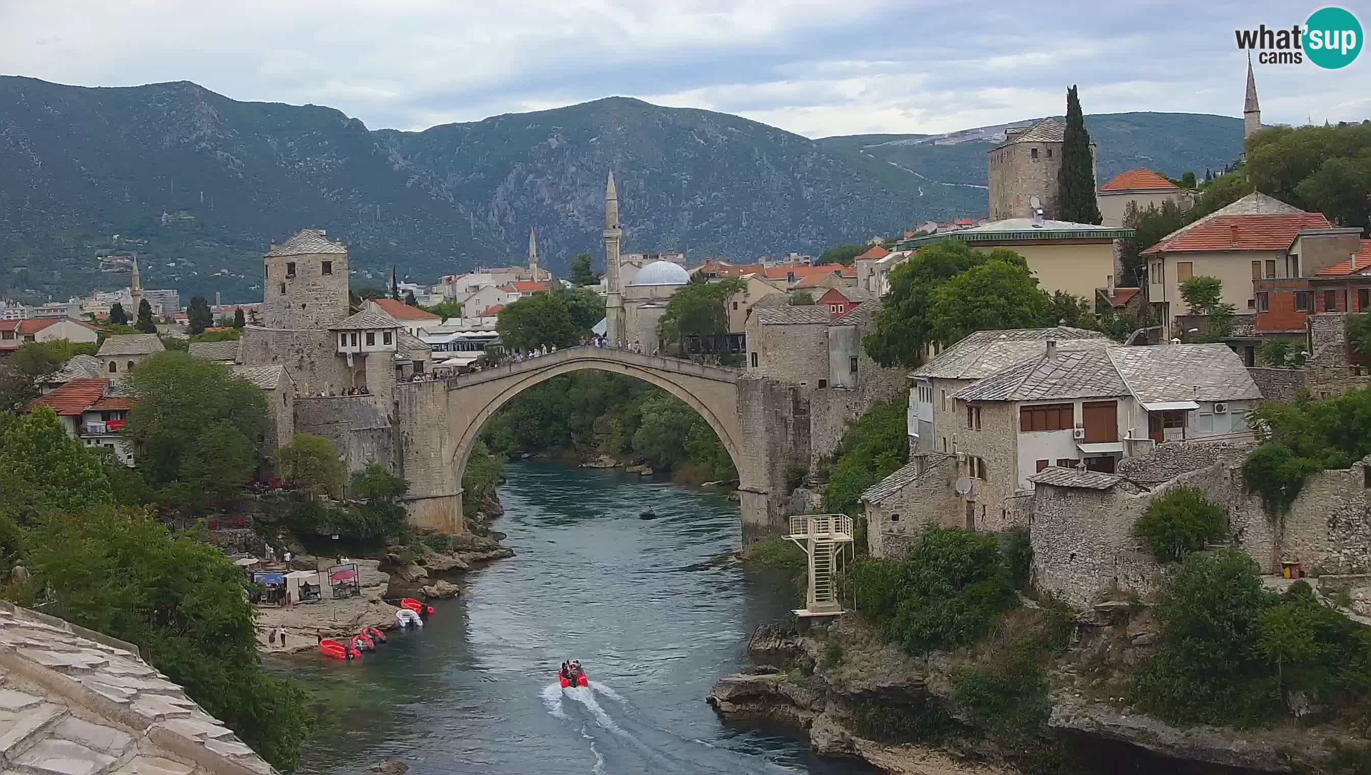 Webcam de Mostar – Le Vieux Pont sur la rivière Neretva
