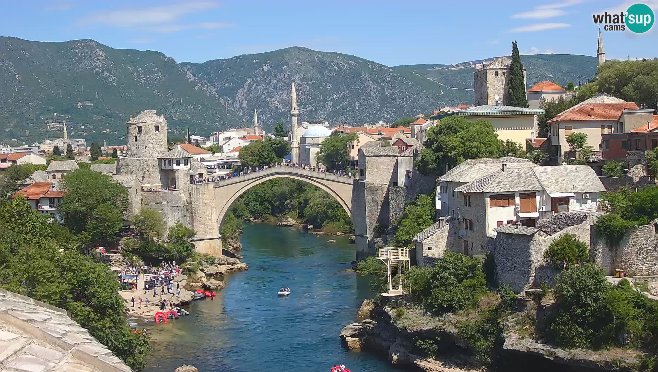 Webcam de Mostar – Le Vieux Pont sur la rivière Neretva