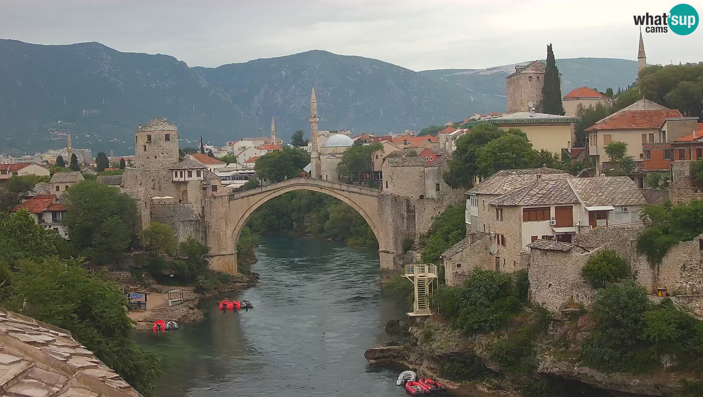 Cámara web de Mostar – El Viejo Puente sobre el río Neretva