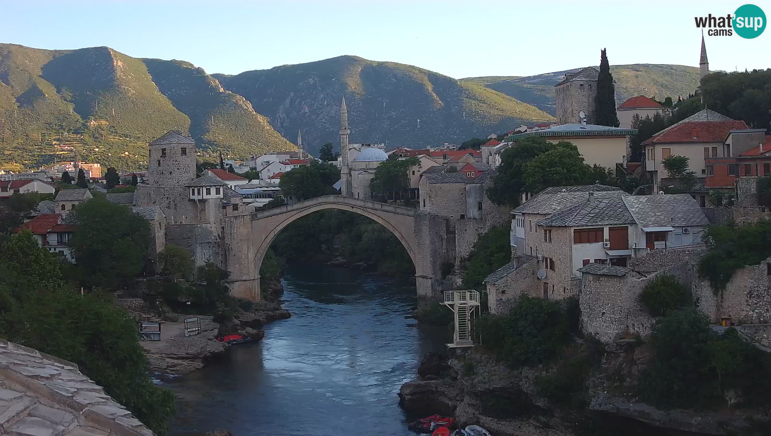 Webcam de Mostar – Le Vieux Pont sur la rivière Neretva