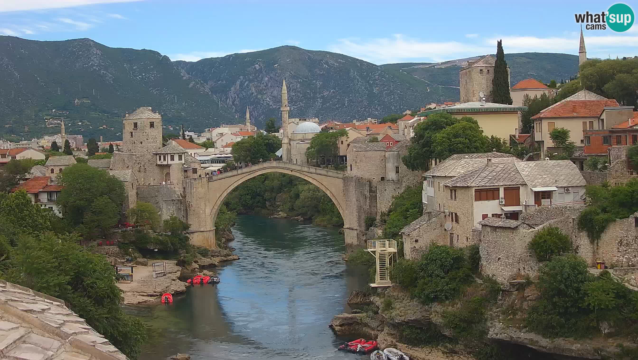 Cámara web de Mostar – El Viejo Puente sobre el río Neretva