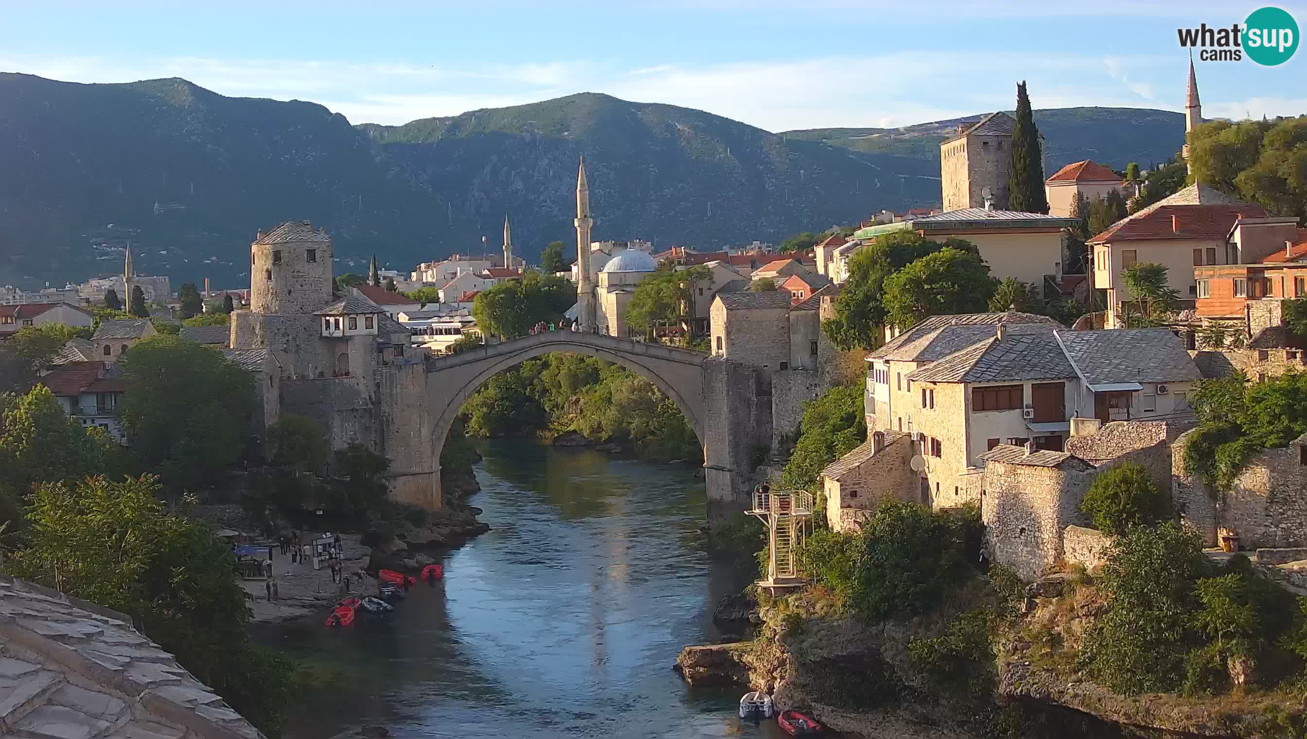Mostar live – Webcam auf die Alte Brücke (Stari Most) und den Fluss Neretva