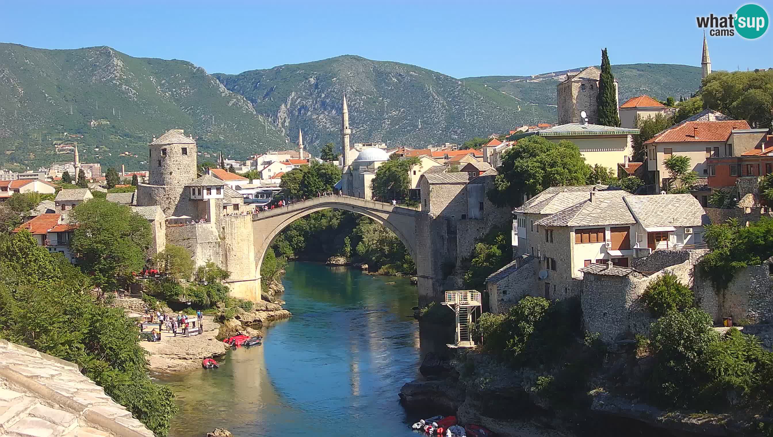 Cámara web de Mostar – El Viejo Puente sobre el río Neretva
