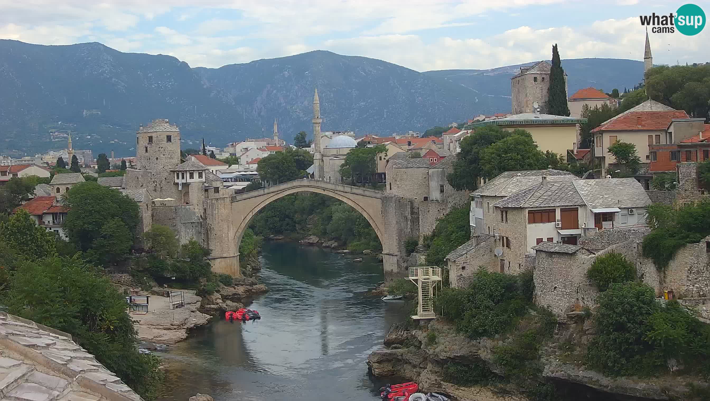 Webcam de Mostar – Le Vieux Pont sur la rivière Neretva