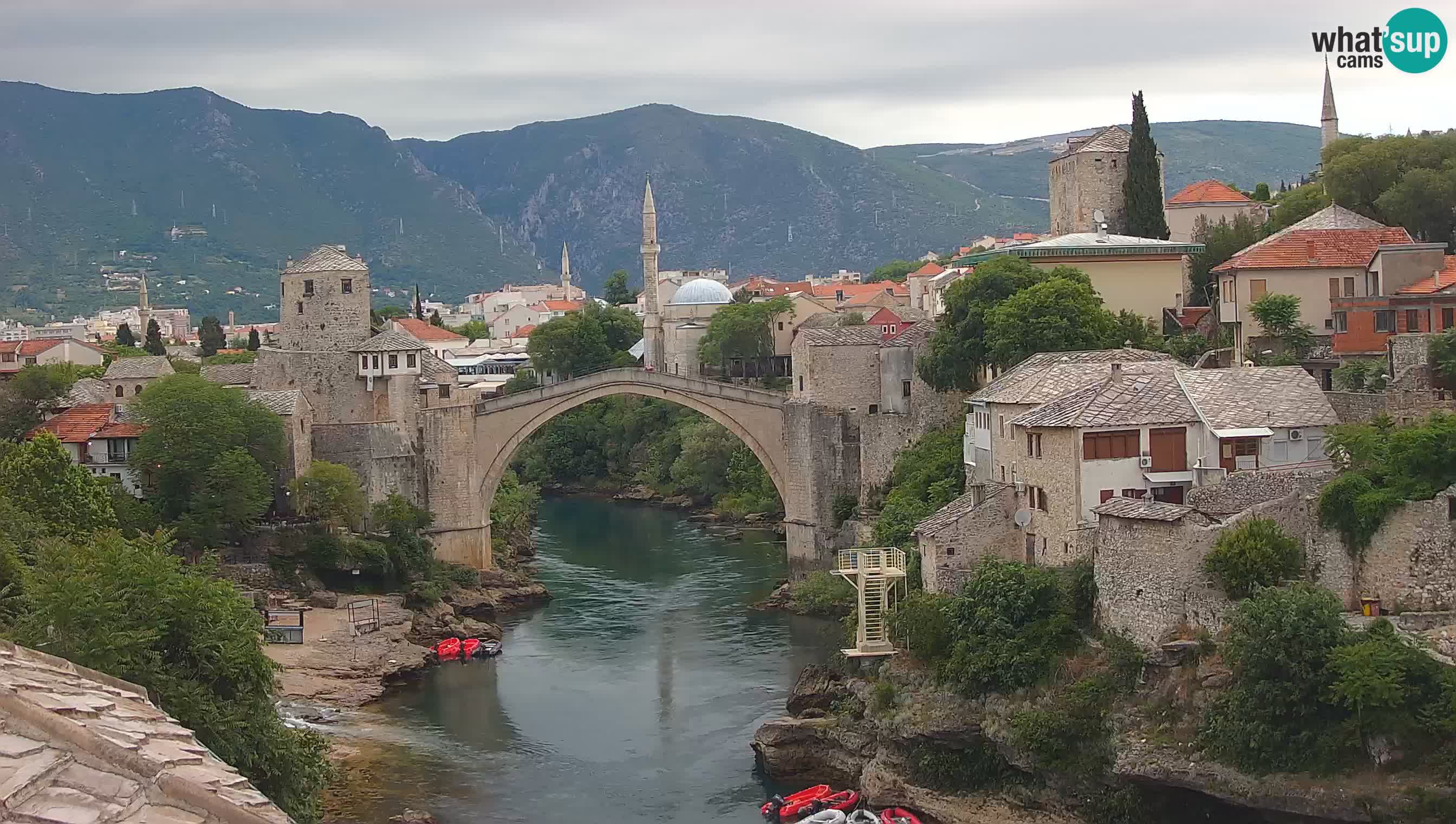 Webcam de Mostar – Le Vieux Pont sur la rivière Neretva