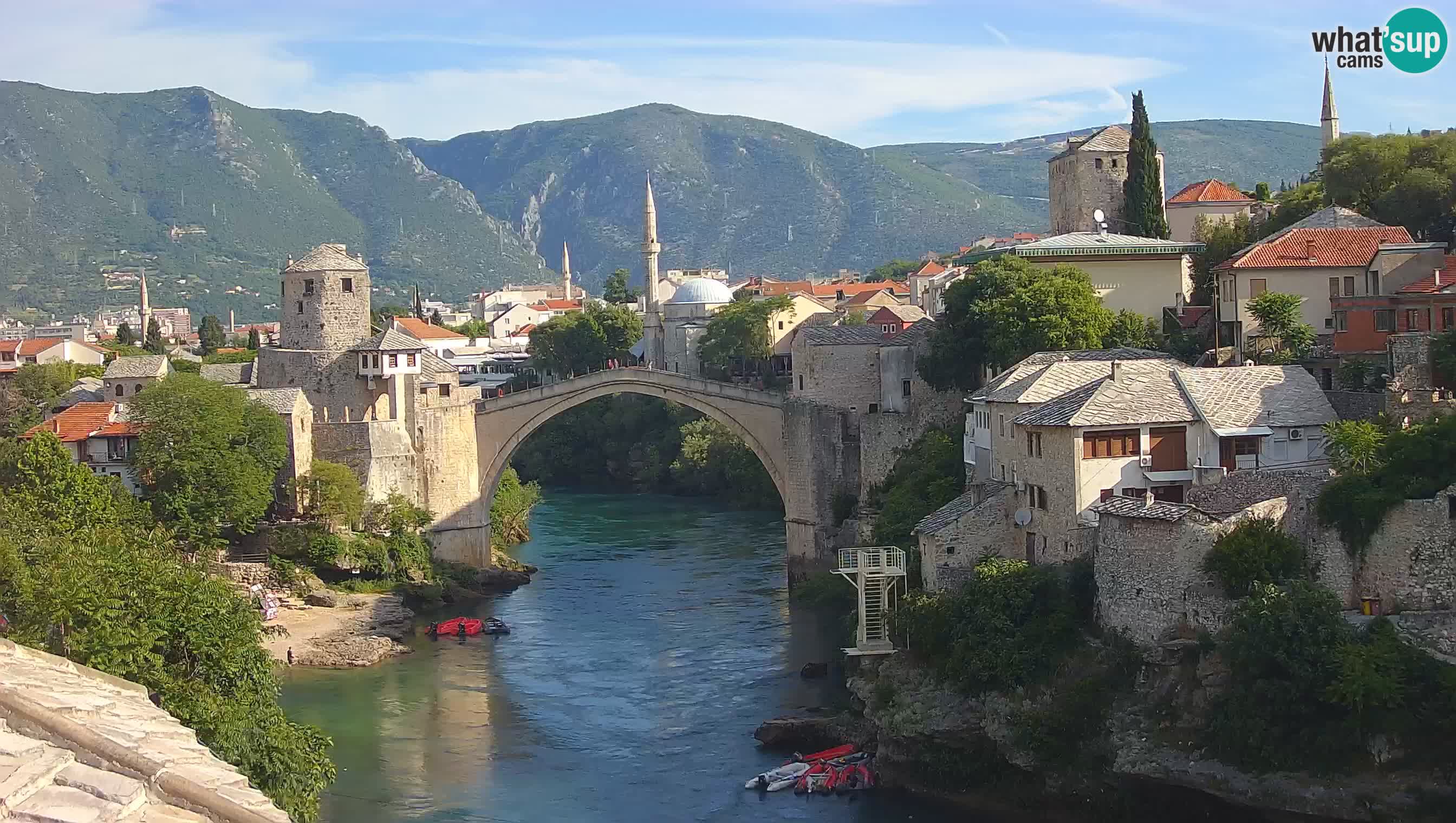 Mostar v živo – Spletna kamera na Starem mostu in reki Neretvi
