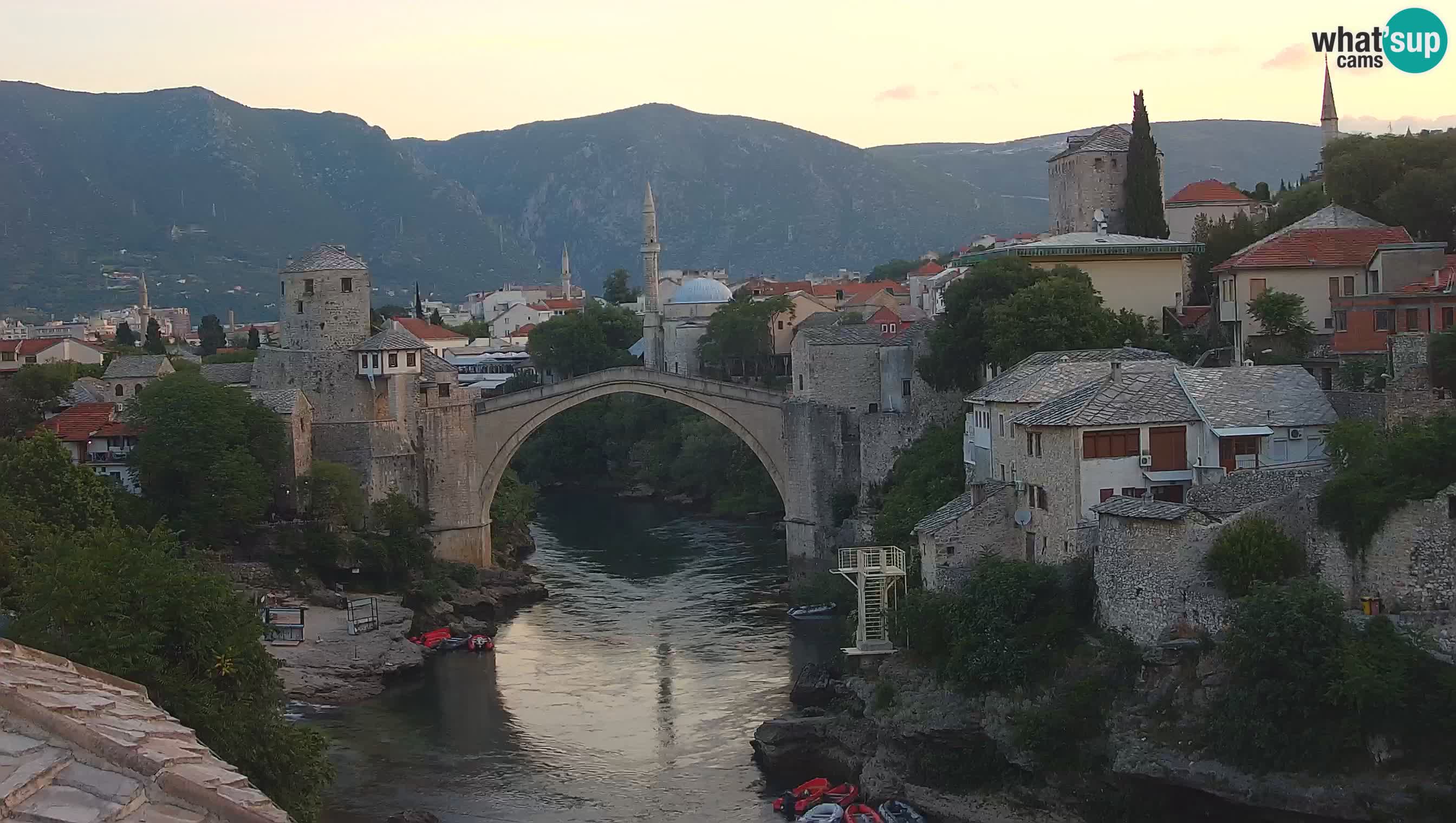 Webcam de Mostar – Le Vieux Pont sur la rivière Neretva