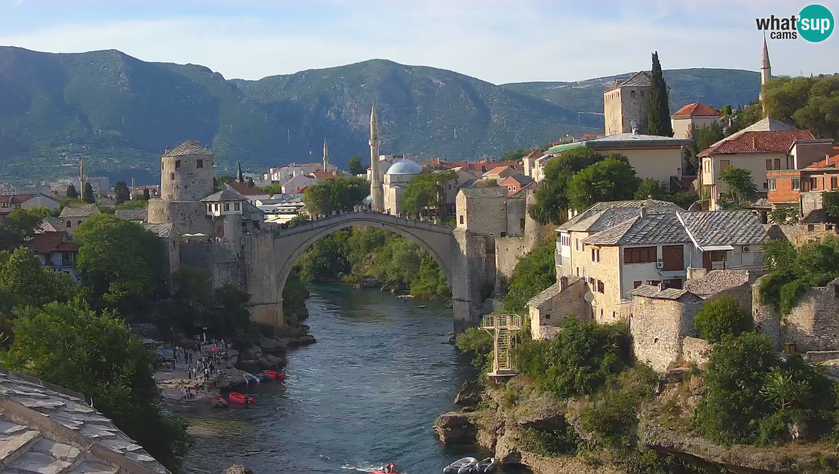 Webcam de Mostar – Le Vieux Pont sur la rivière Neretva