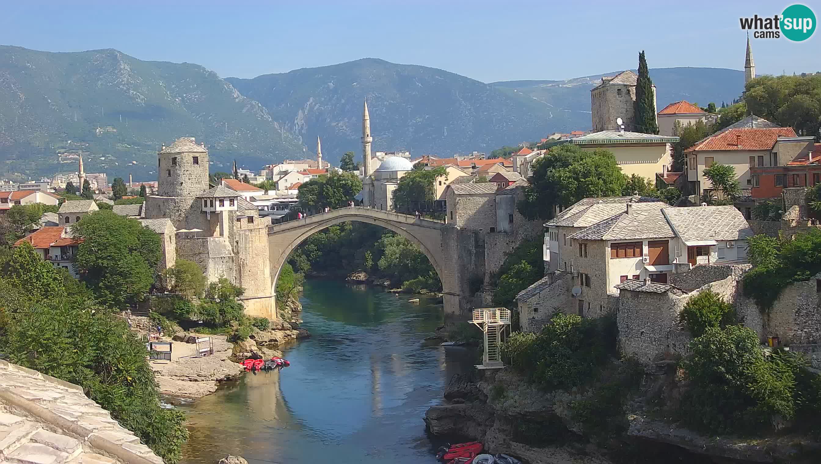 Webcam de Mostar – Le Vieux Pont sur la rivière Neretva