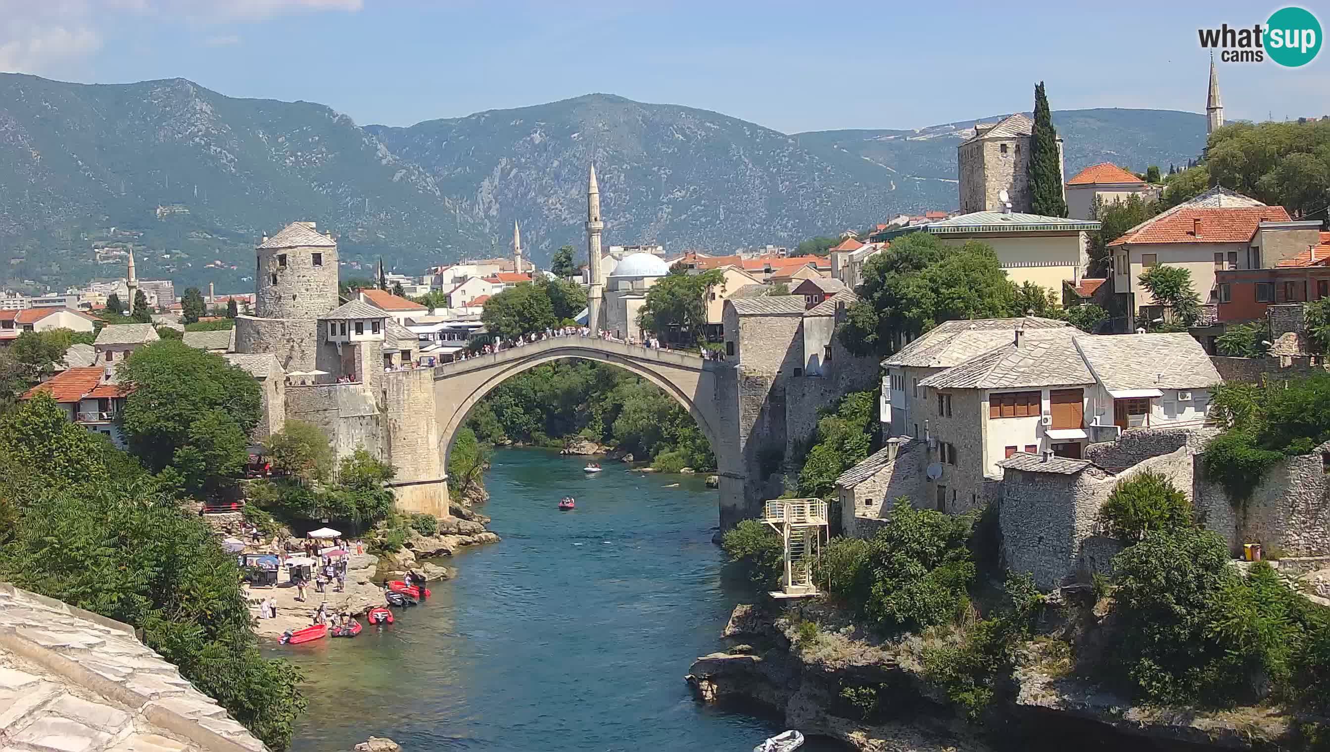 Mostar live – Webcam auf die Alte Brücke (Stari Most) und den Fluss Neretva