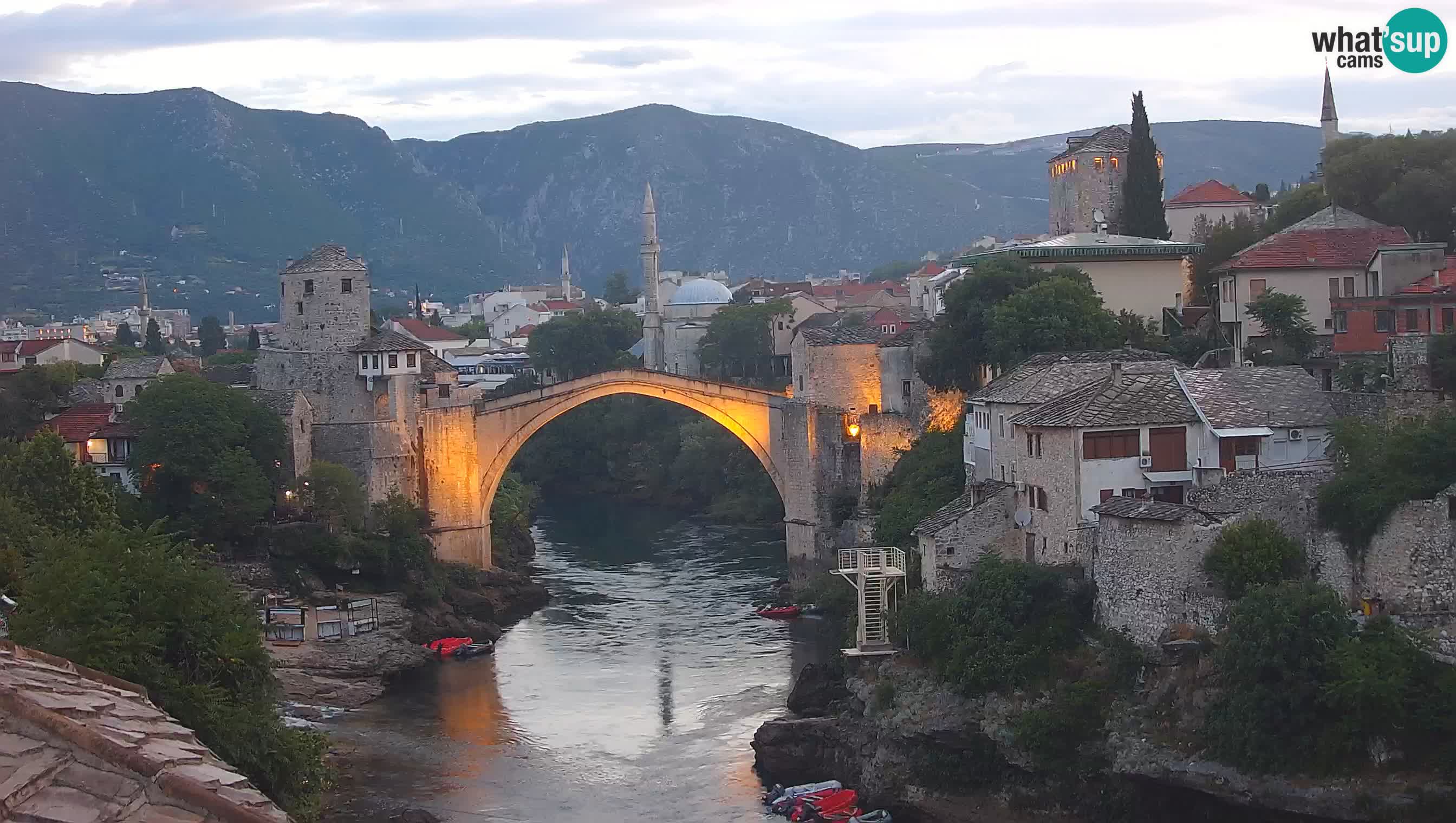 Cámara web de Mostar – El Viejo Puente sobre el río Neretva