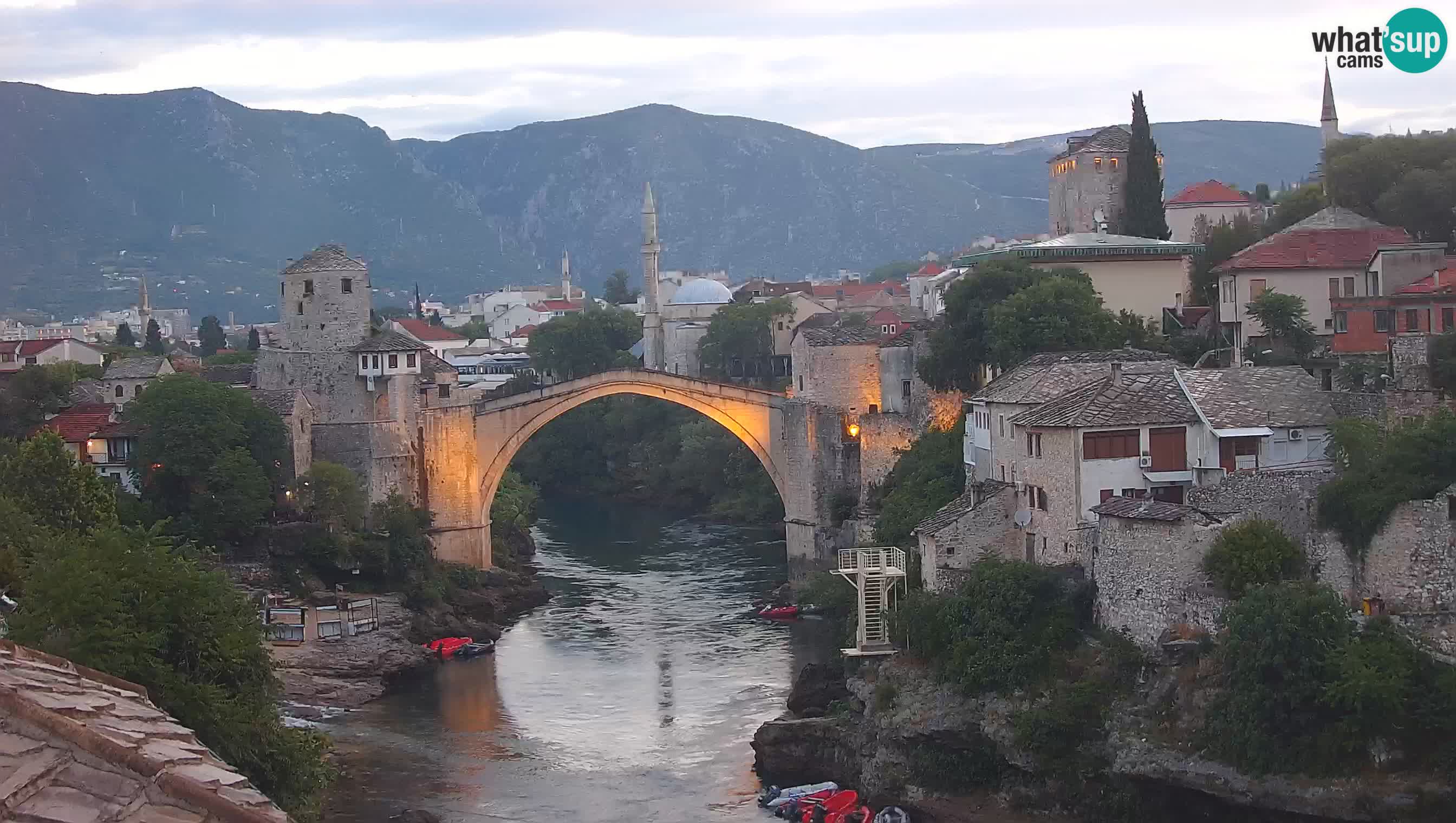 Webcam de Mostar – Le Vieux Pont sur la rivière Neretva