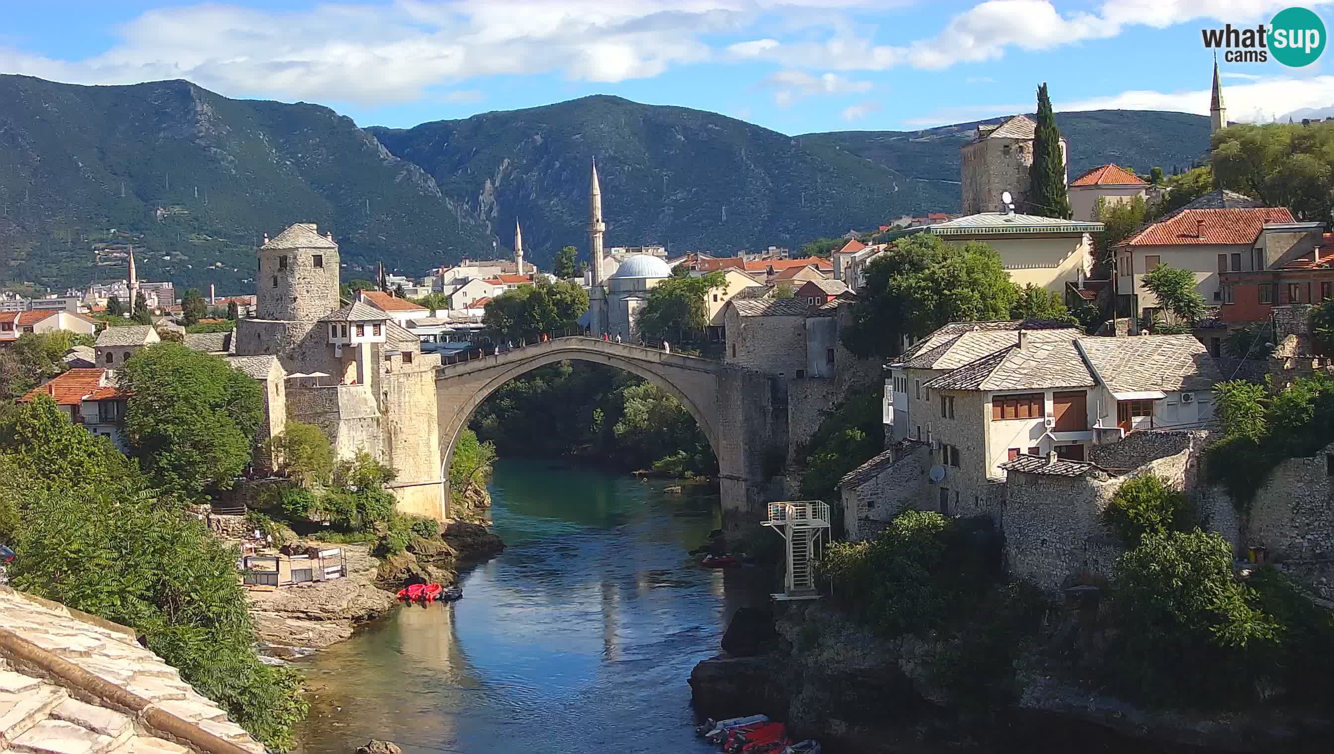 Webcam de Mostar – Le Vieux Pont sur la rivière Neretva