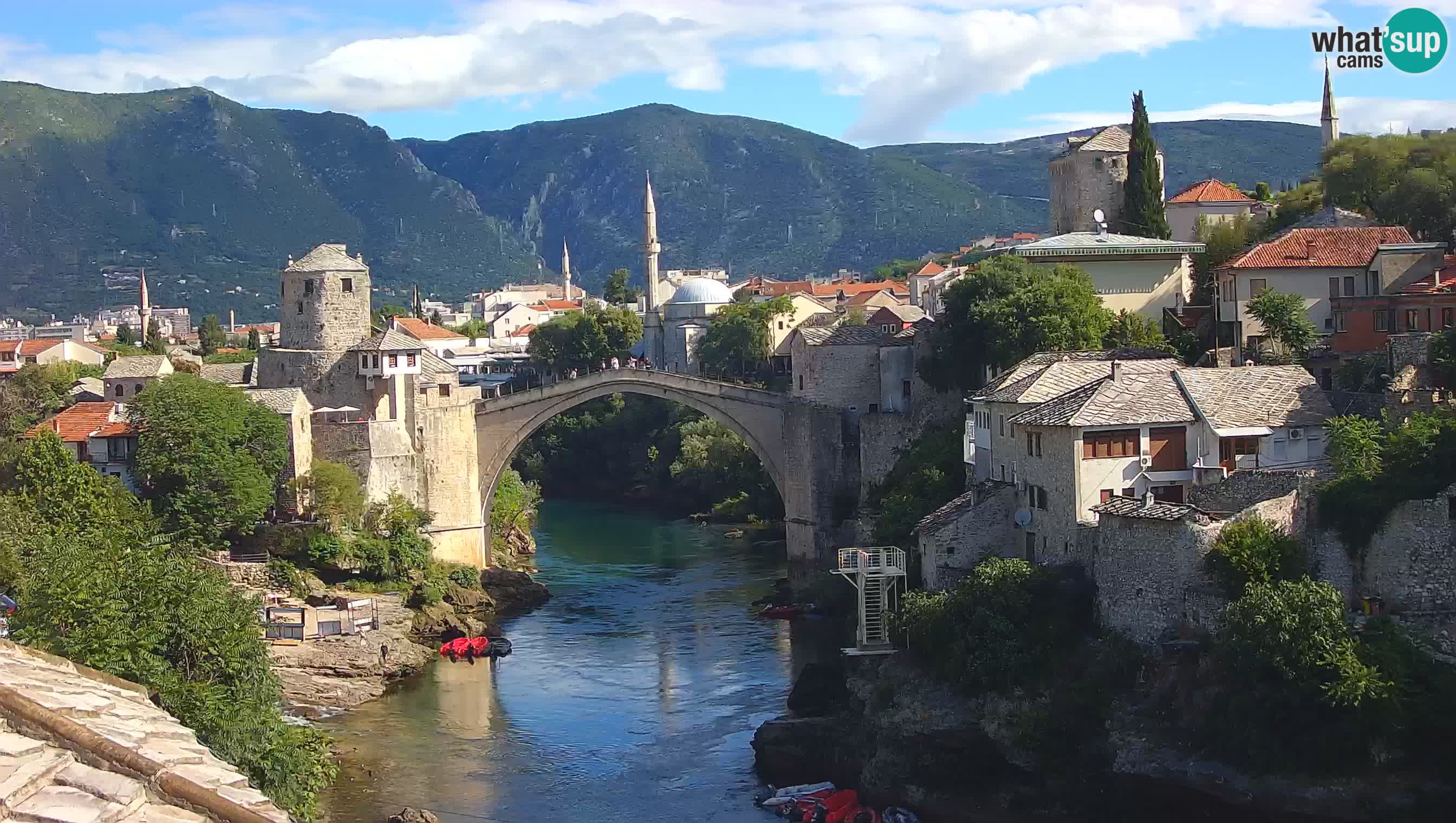 Cámara web de Mostar – El Viejo Puente sobre el río Neretva